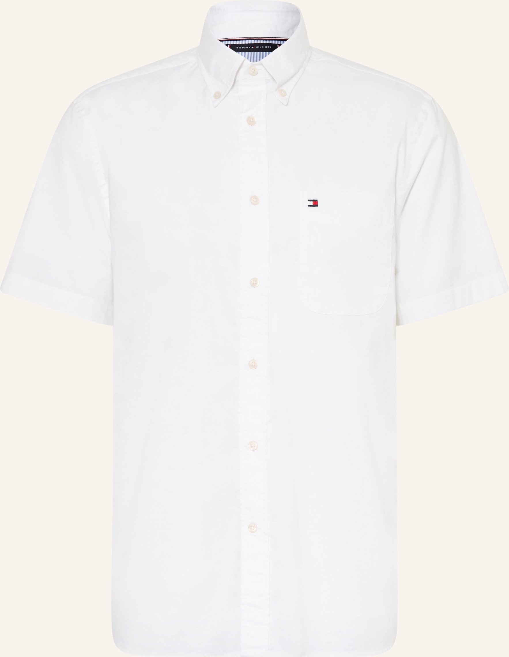 Tommy Hilfiger Kurzarm-Hemd Regular Fit weiss