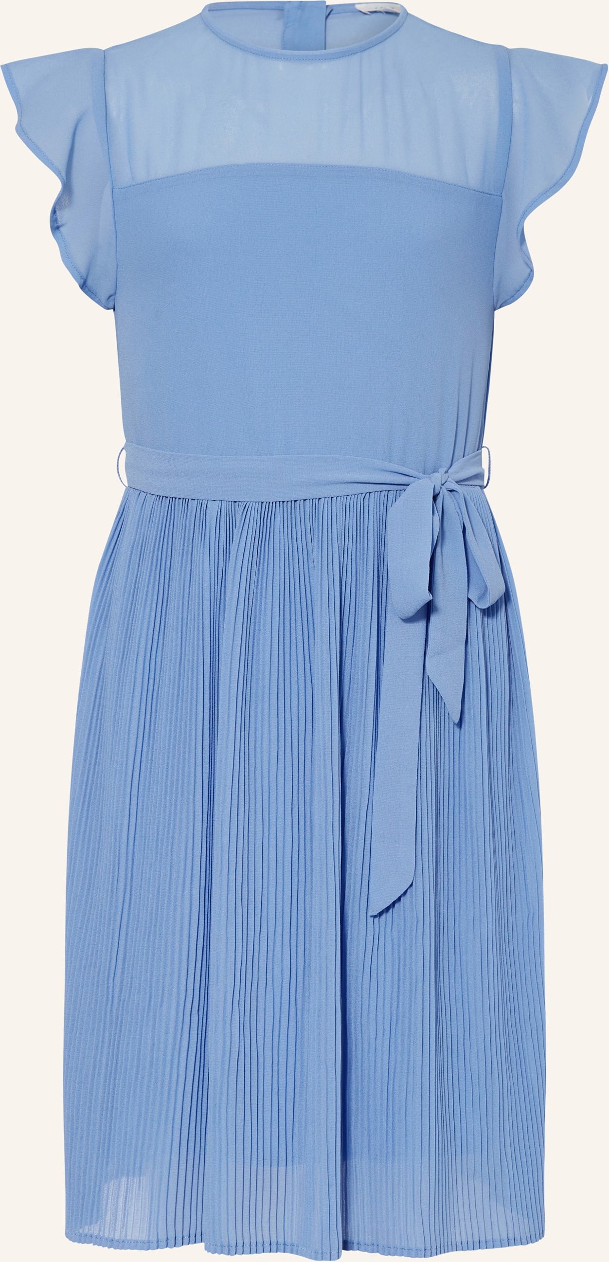 S.Oliver Red Kleid Mit Plissees blau