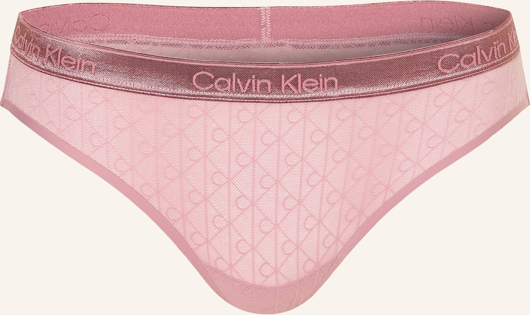 Calvin Klein Slip Icon Lace Metallic rosa