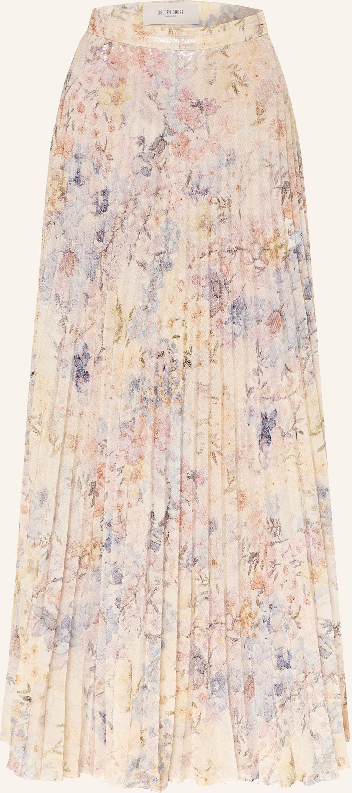 Golden Goose Rock Mit Plissees Und Pailletten beige