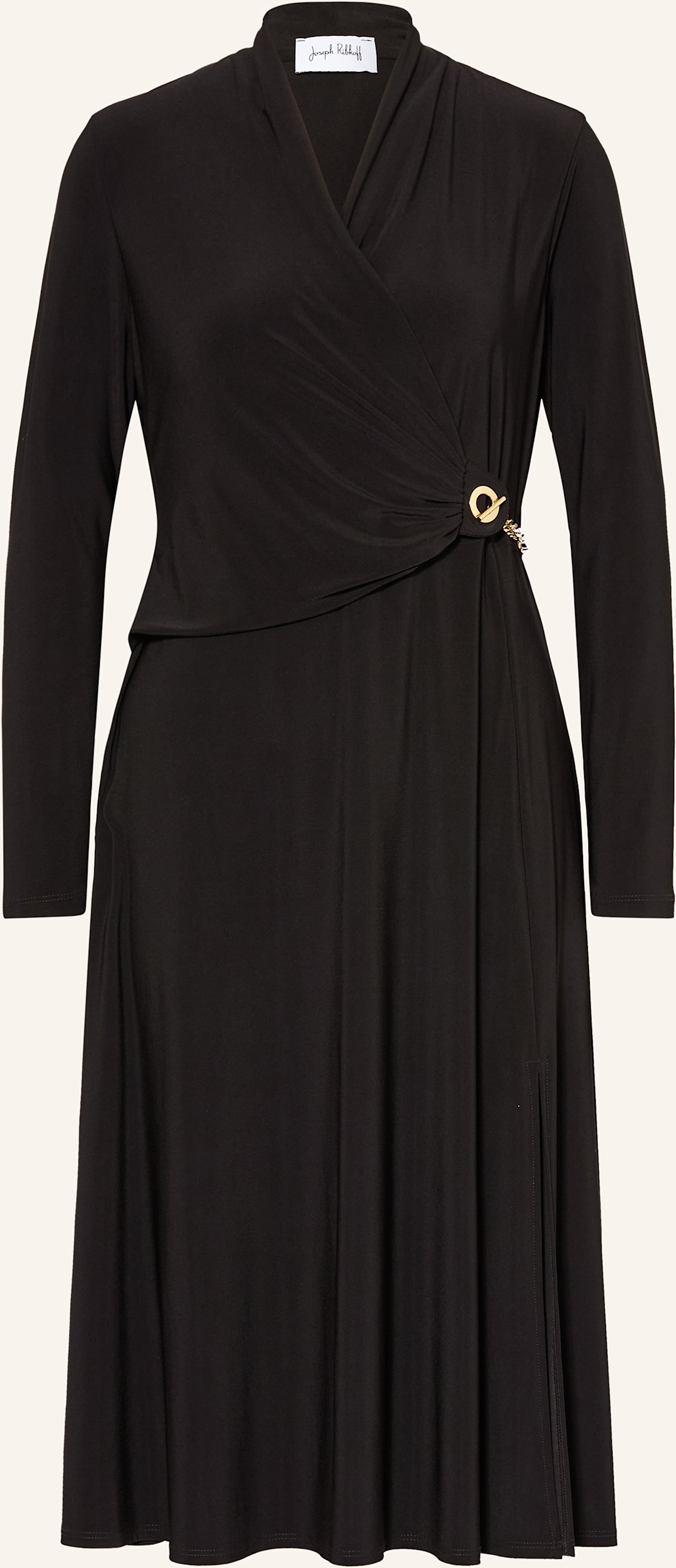 Thumbnail - Joseph Ribkoff Jerseykleid In Wickeloptik Mit 3/4-Arm schwarz