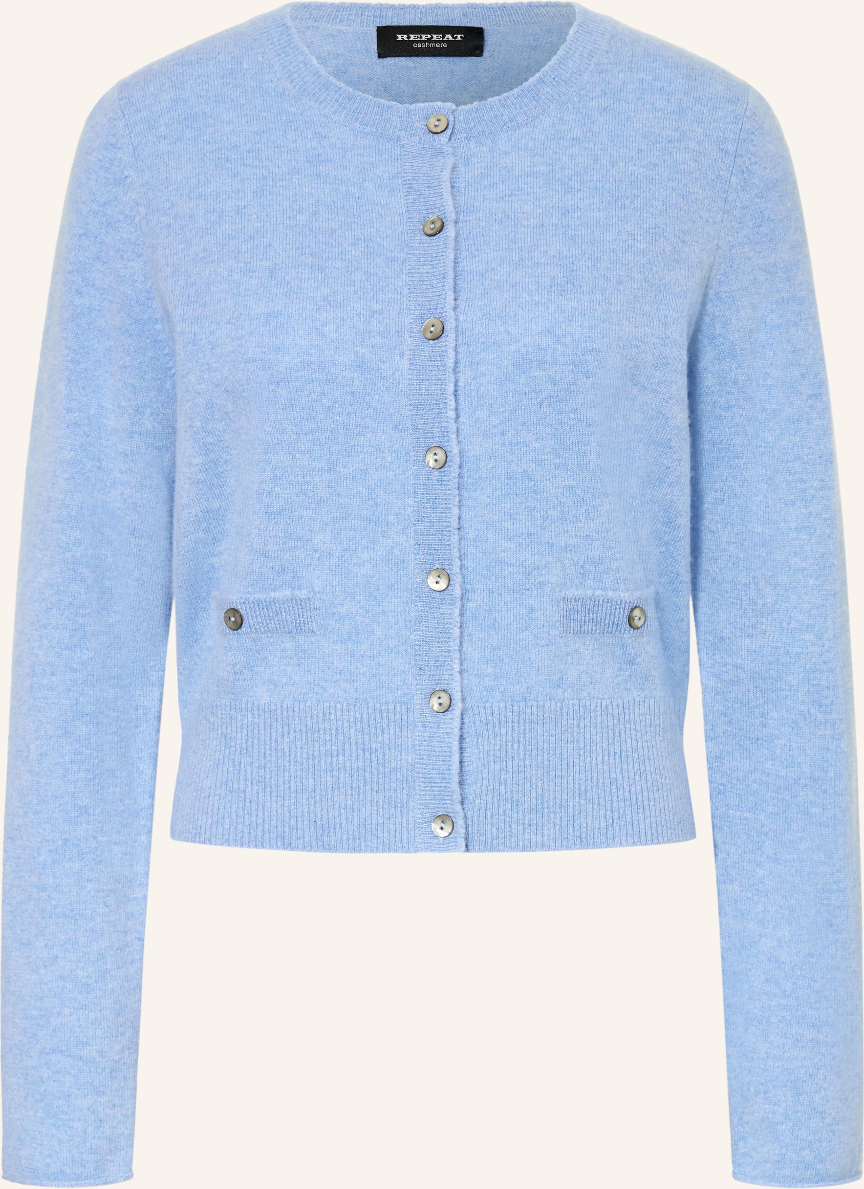 Repeat Strickjacke Aus Cashmere blau