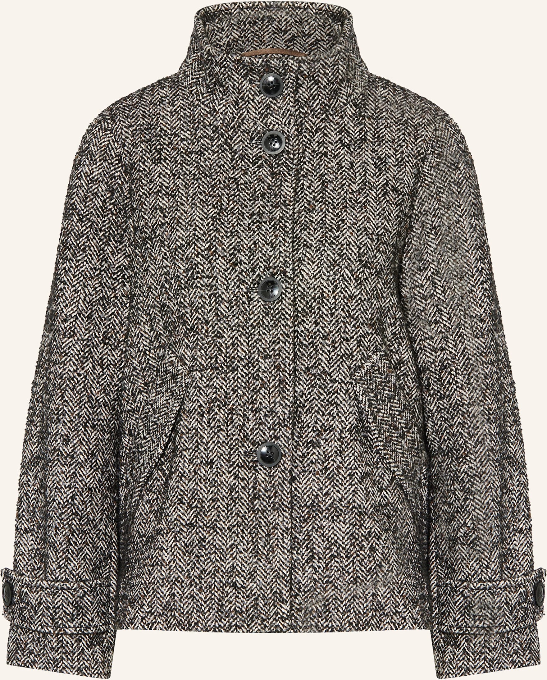 Cinque Bouclé-Jacke Cijolino schwarz