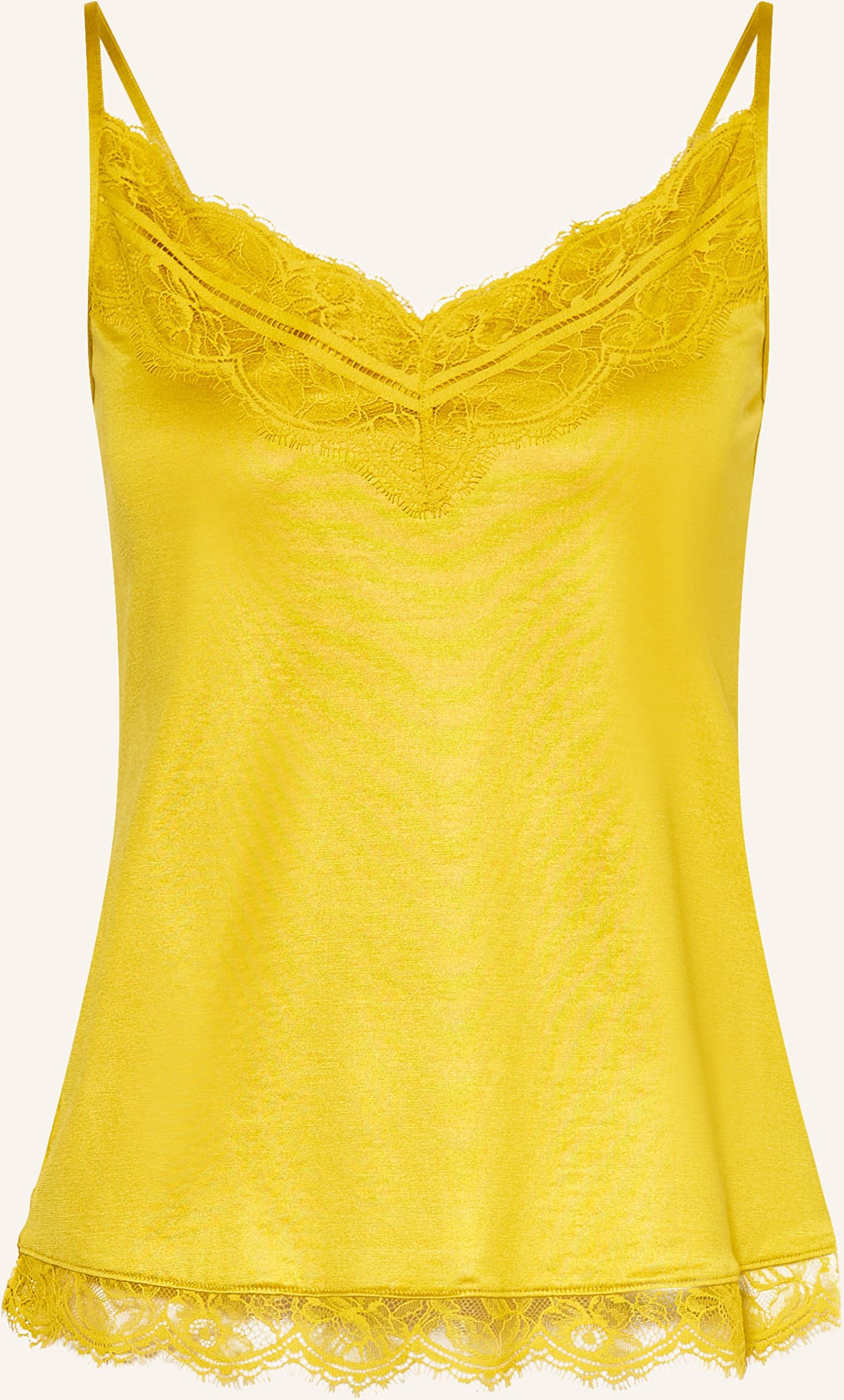 Mey Schlaftop Serie Shine Lace Mit Spitze gold