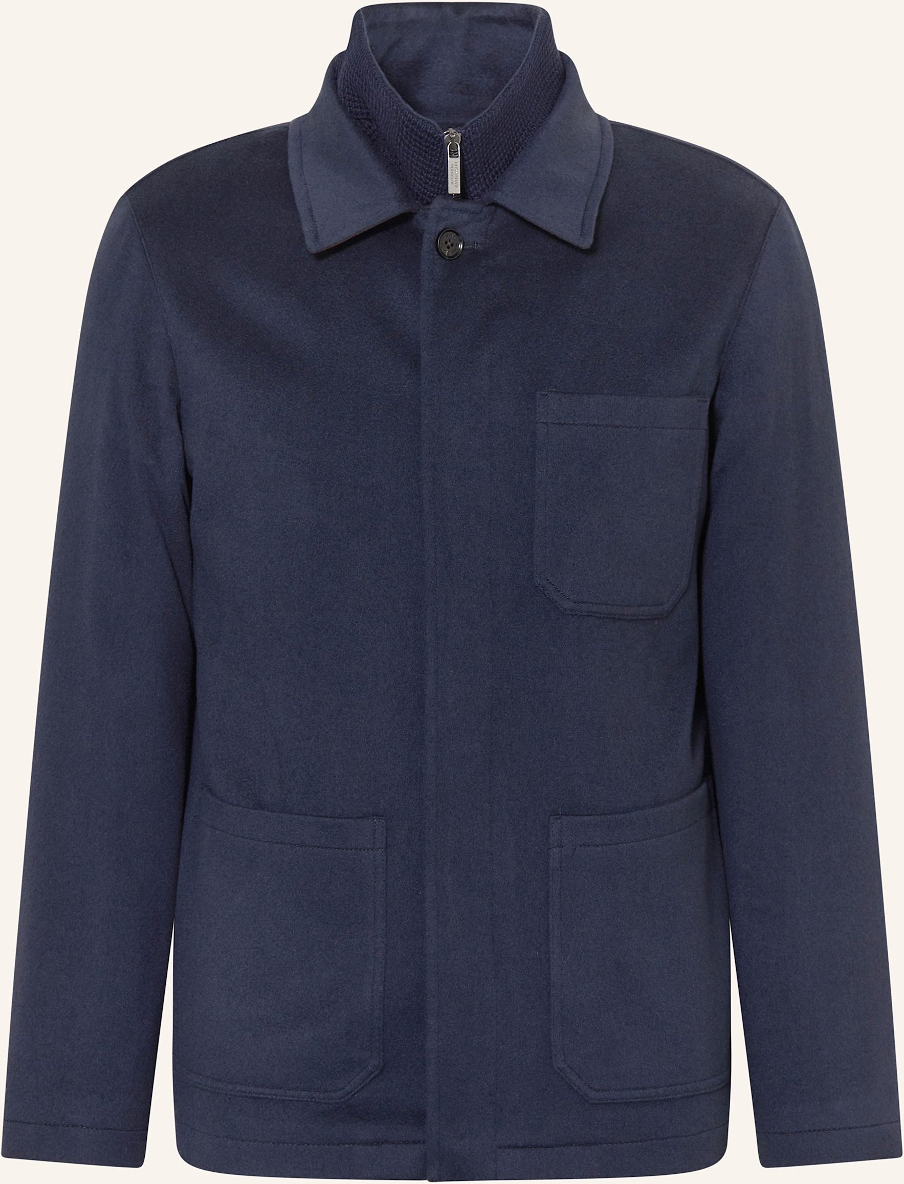 Maurizio Baldassari Flanelljacke Aus Cashmere Mit Herausnehmbarer Blende blau