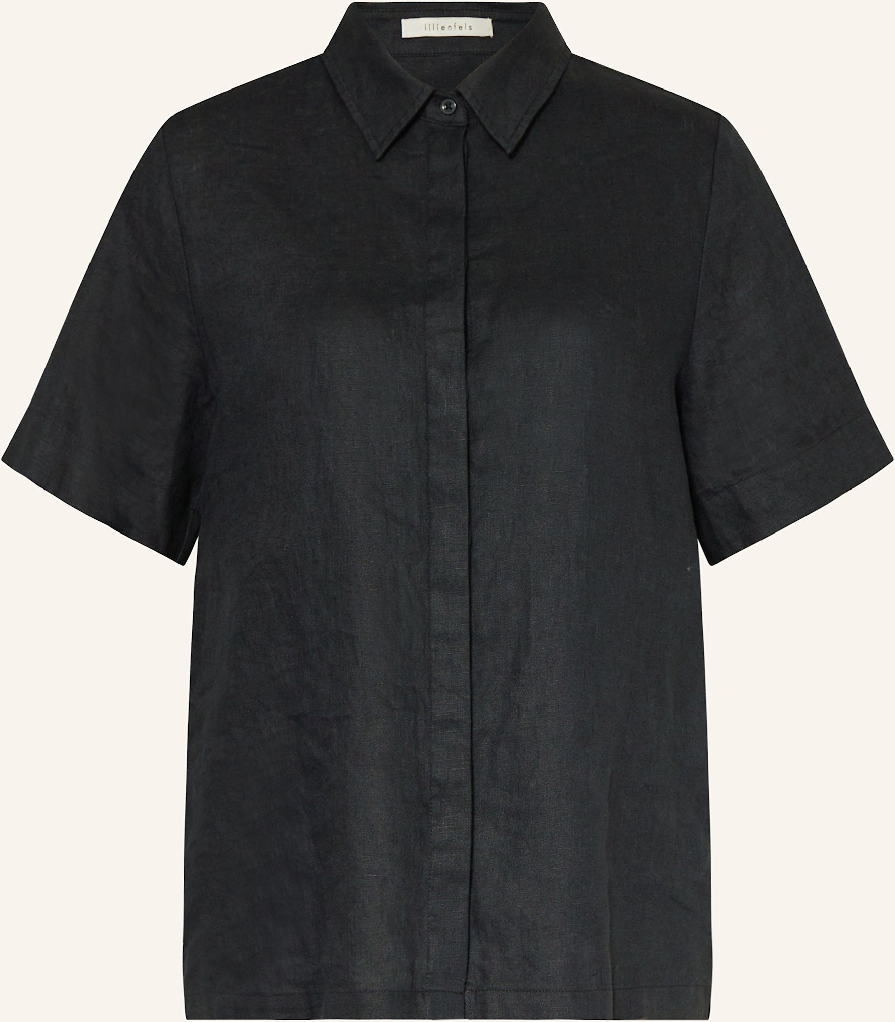 Lilienfels Hemdbluse Aus Leinen schwarz