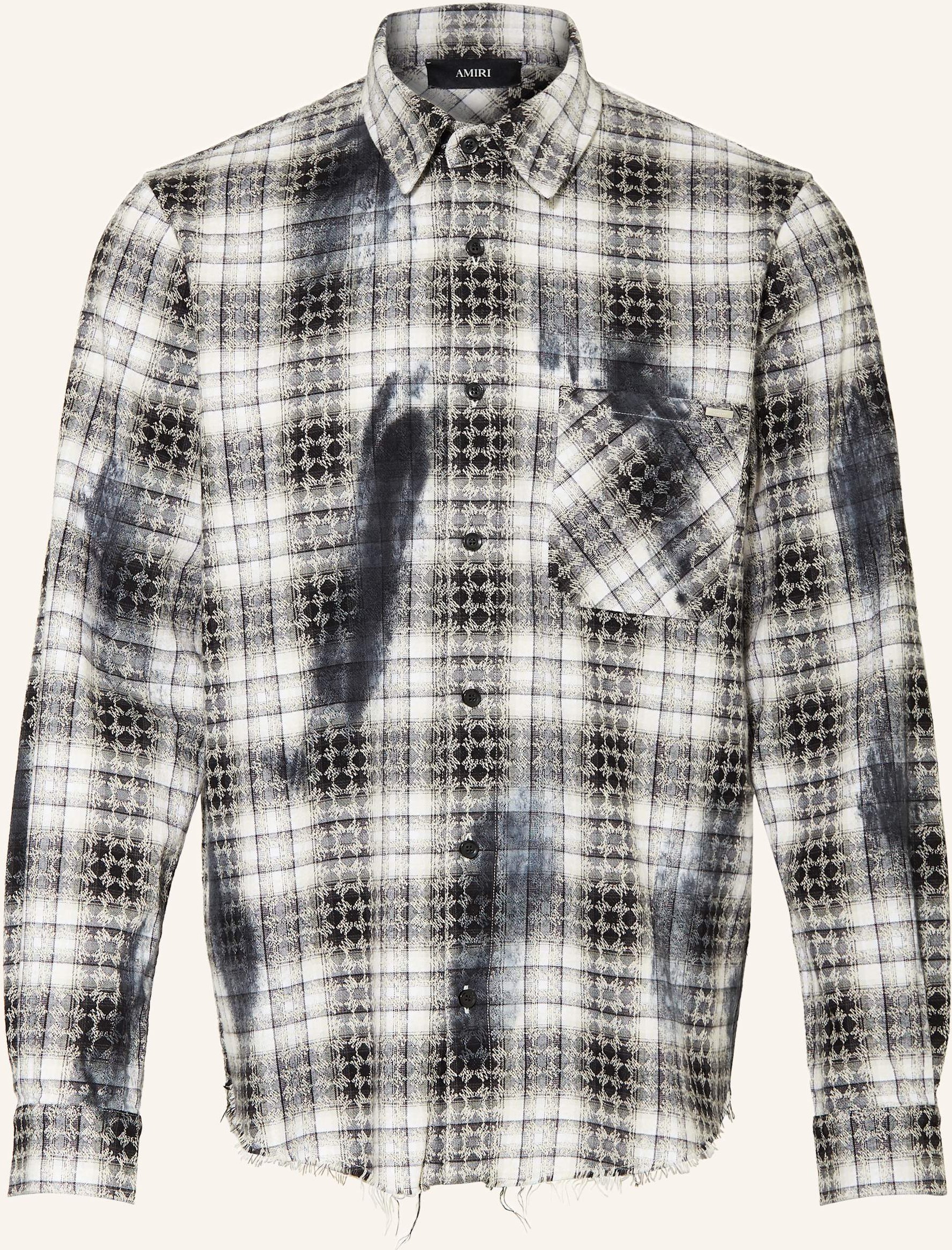 Amiri Flanellhemd Comfort Fit schwarz