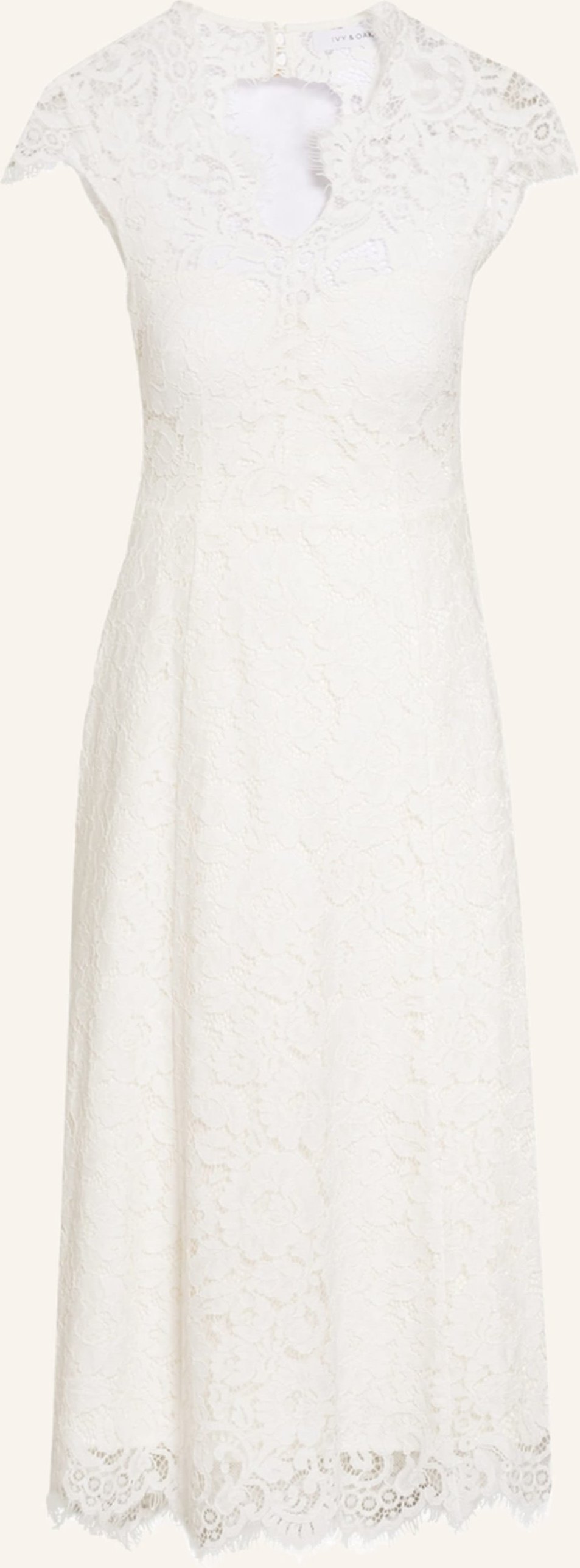 Ivy Oak Spitzenkleid Straw Flower weiss
