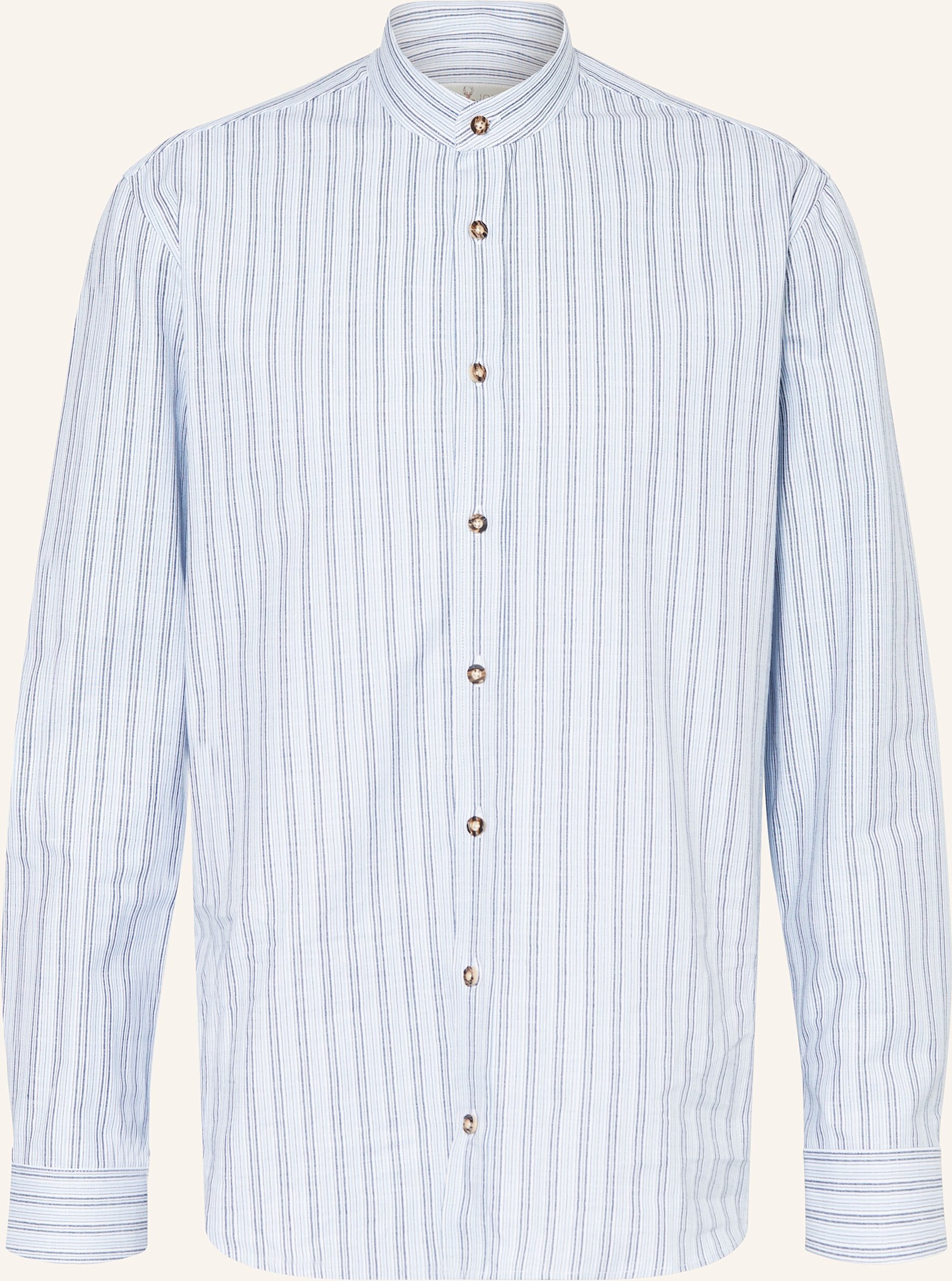 Johann & Johanna Trachtenhemd Regular Fit Mit Stehkragen blau