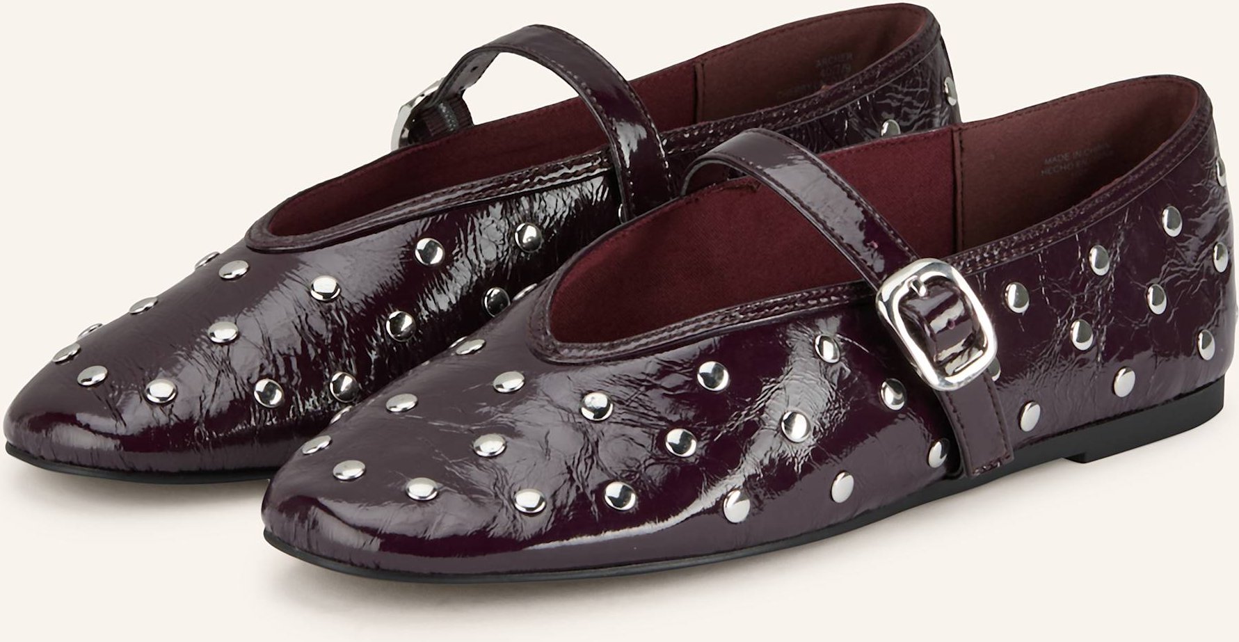 Thumbnail - Steve Madden Mary-Jane-Ballerinas Archer Mit Nieten rot