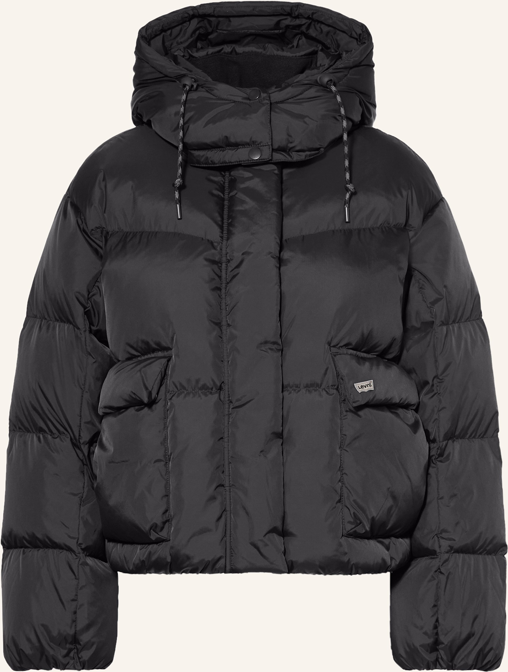 Levi's® Daunenjacke Western Bubble Shorty Mit Abnehmbarer Kapuze schwarz
