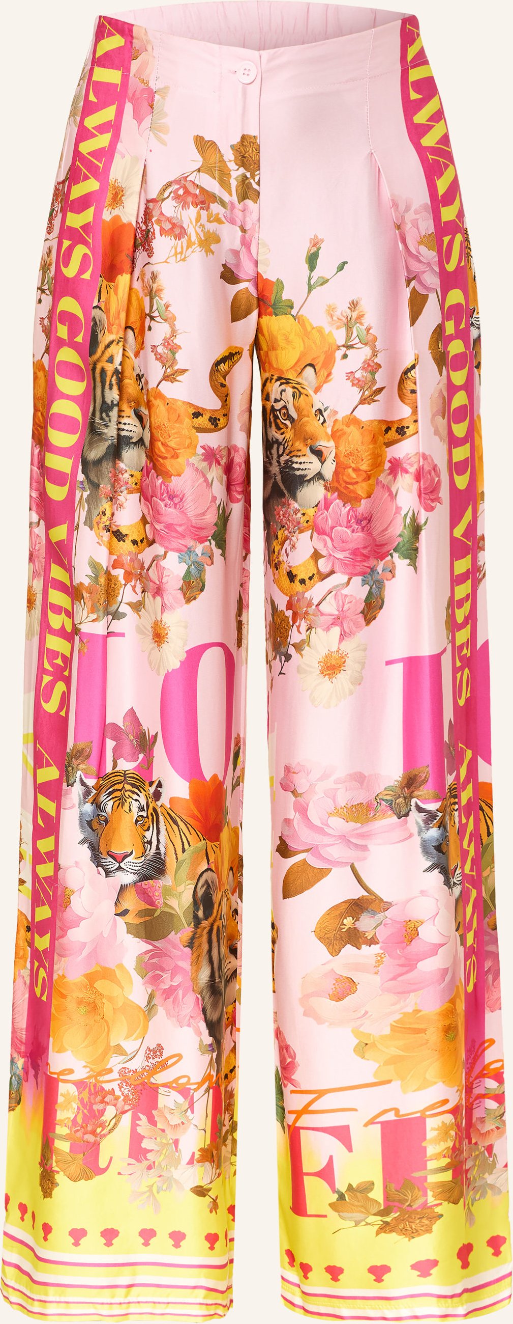 Thumbnail - Miss Goodlife Marlenhose Aus Satin pink