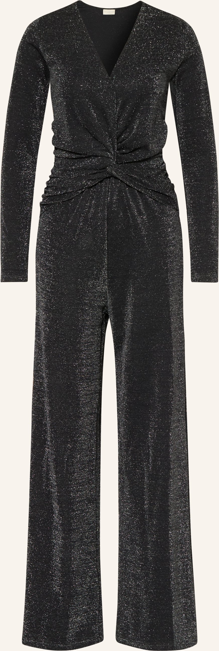 Milano Italy Jumpsuit Mit Glitzergarn schwarz