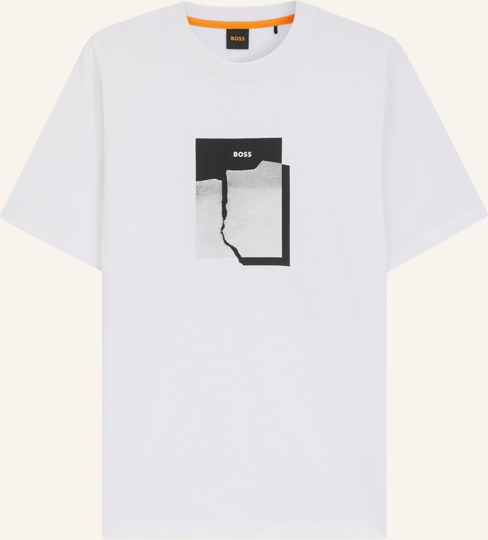 Thumbnail - Boss T-Shirt Te_Structure Regular Fit weiss