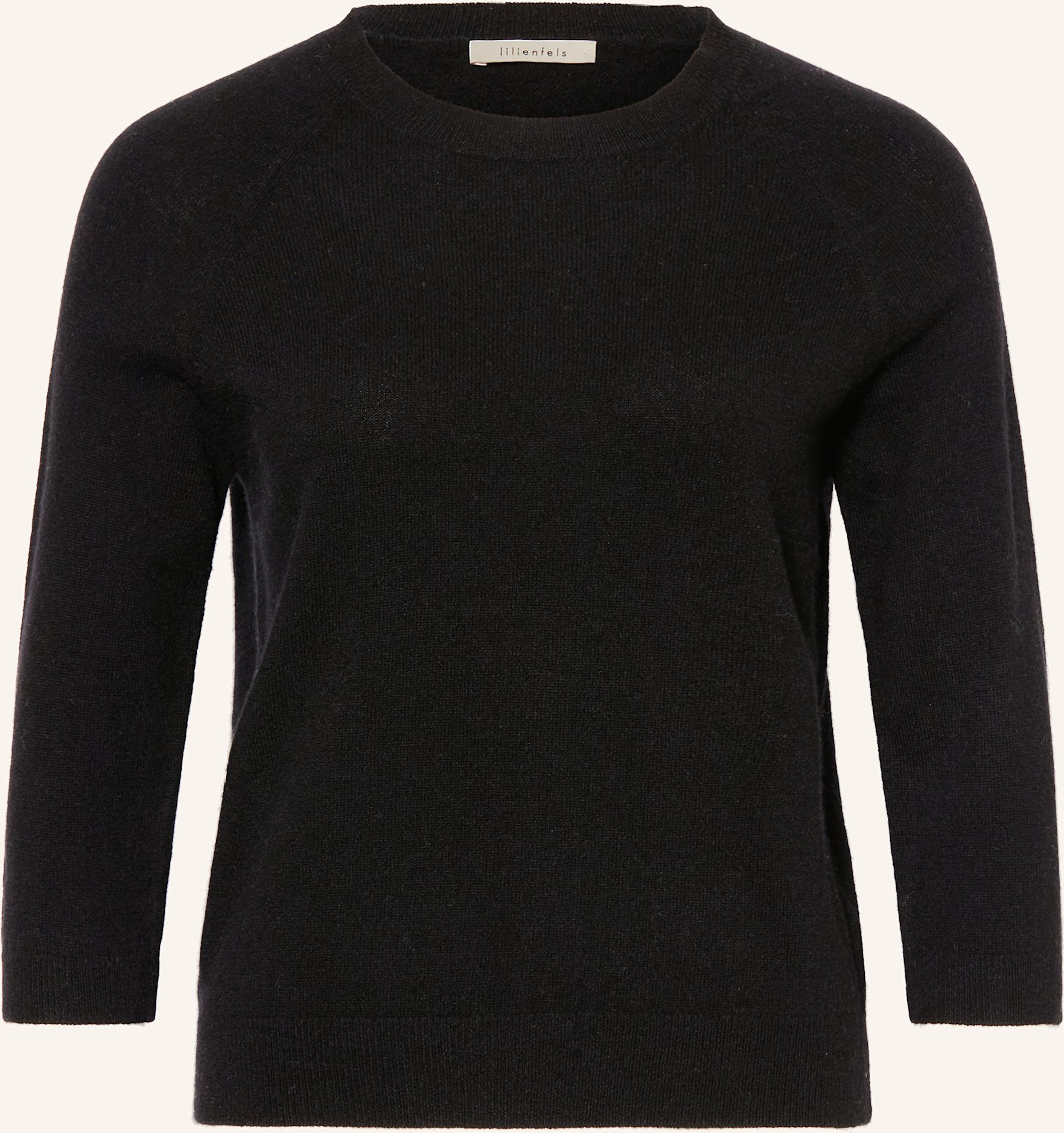 Lilienfels Cashmere-Pullover Mit 3/4-Arm schwarz