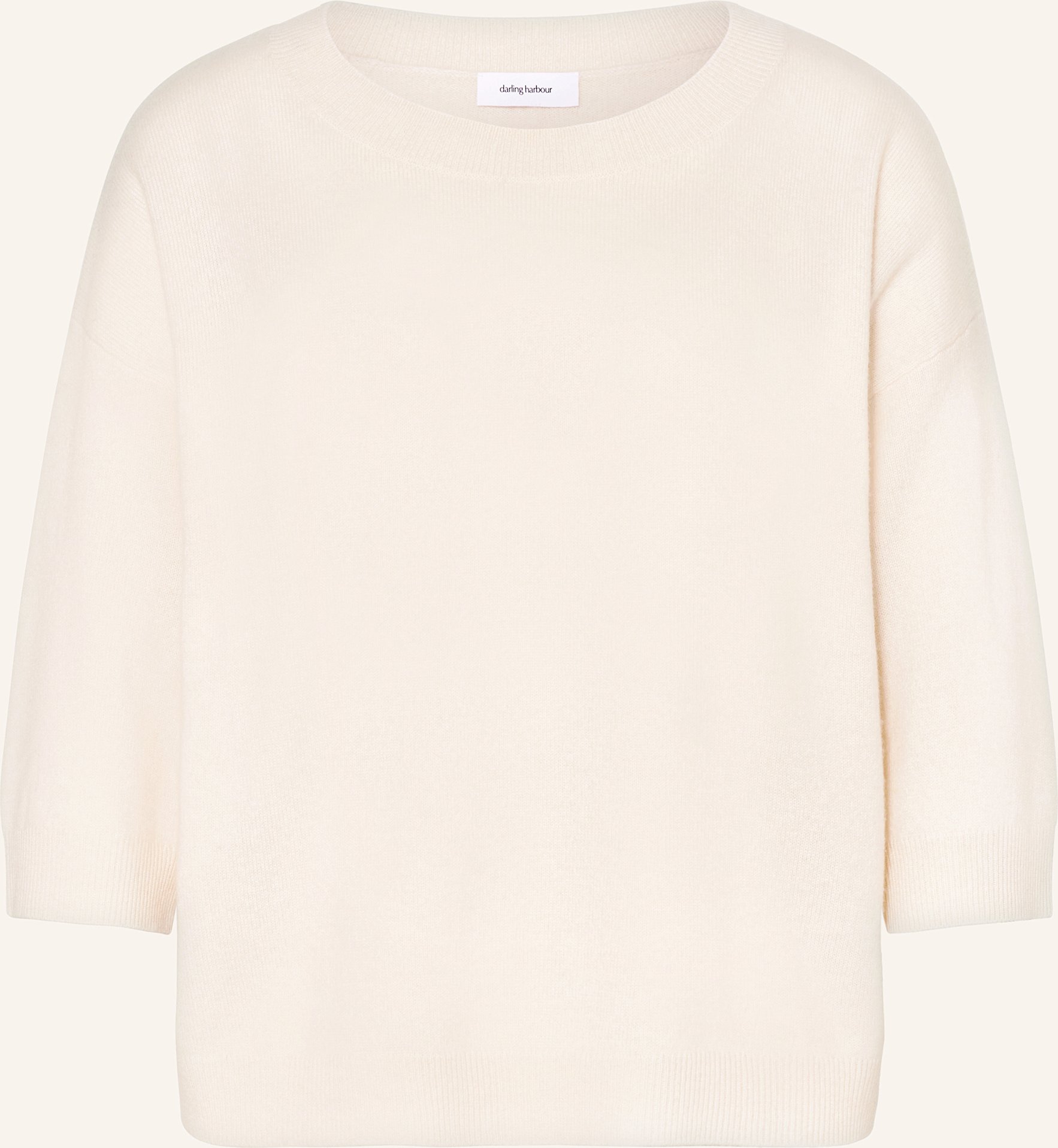 Darling Harbour Cashmere-Pullover Mit 3/4-Arm weiss