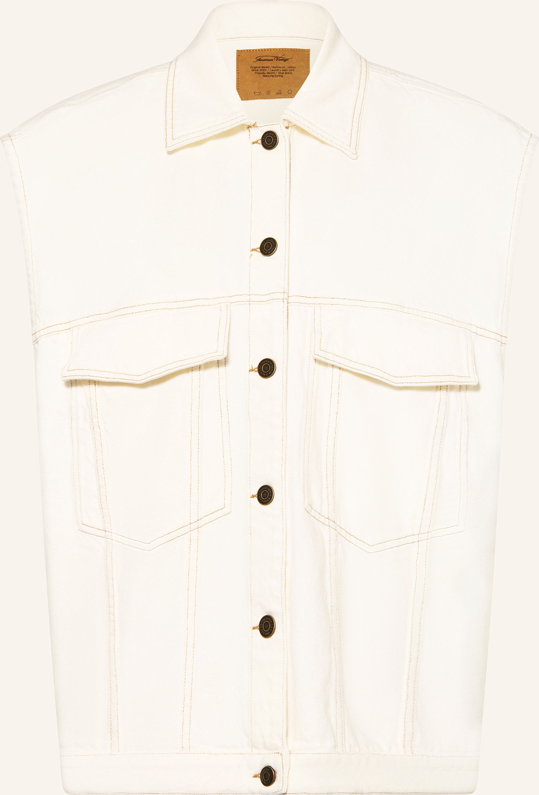 American Vintage Jeansweste weiss