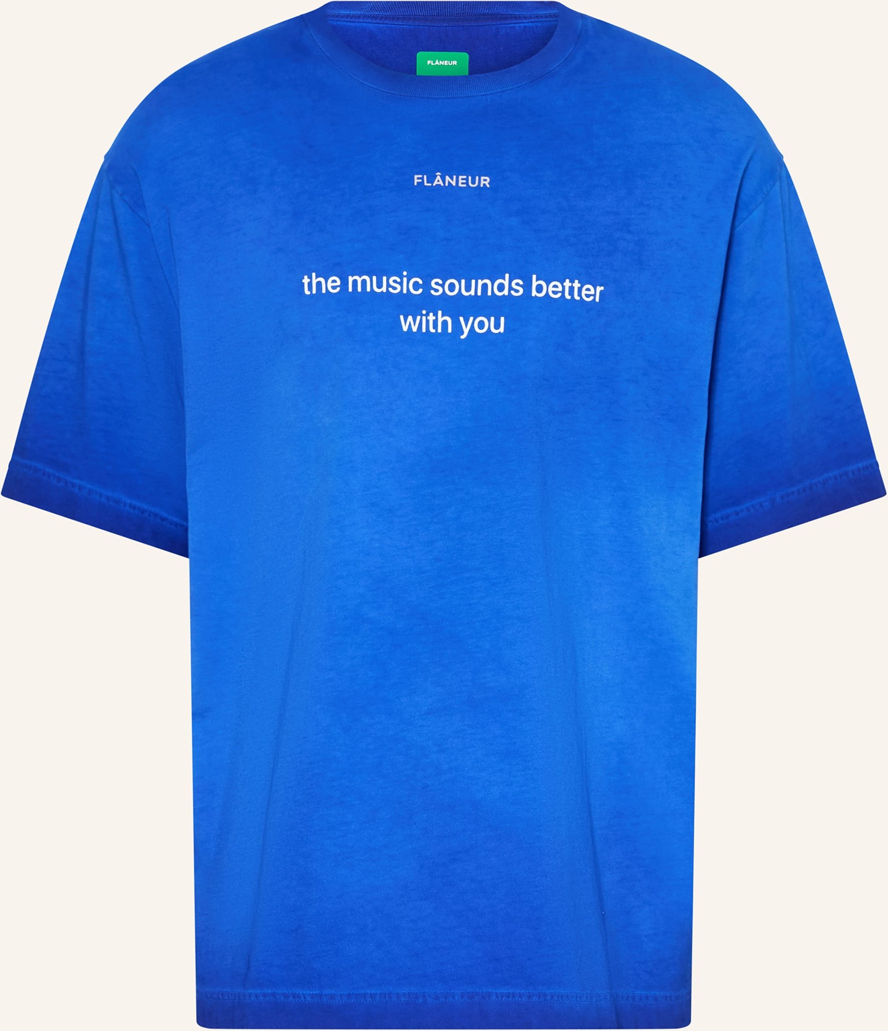 Flâneur Oversized-Shirt With You blau