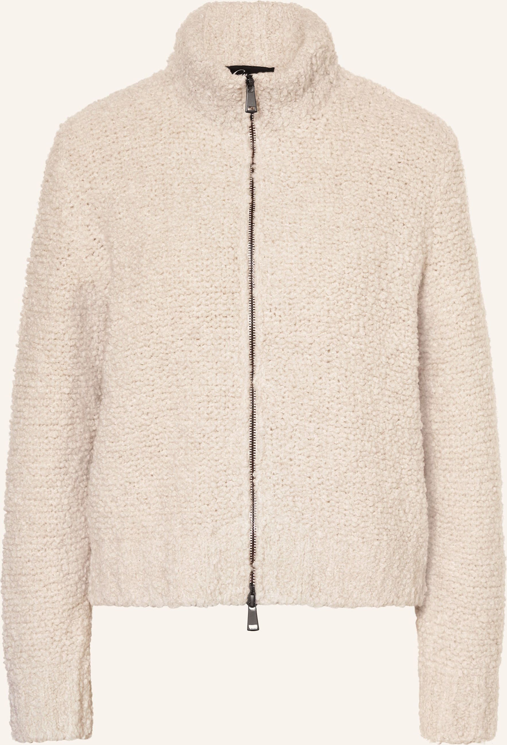 Grace Strickjacke Aus Teddyfell weiss