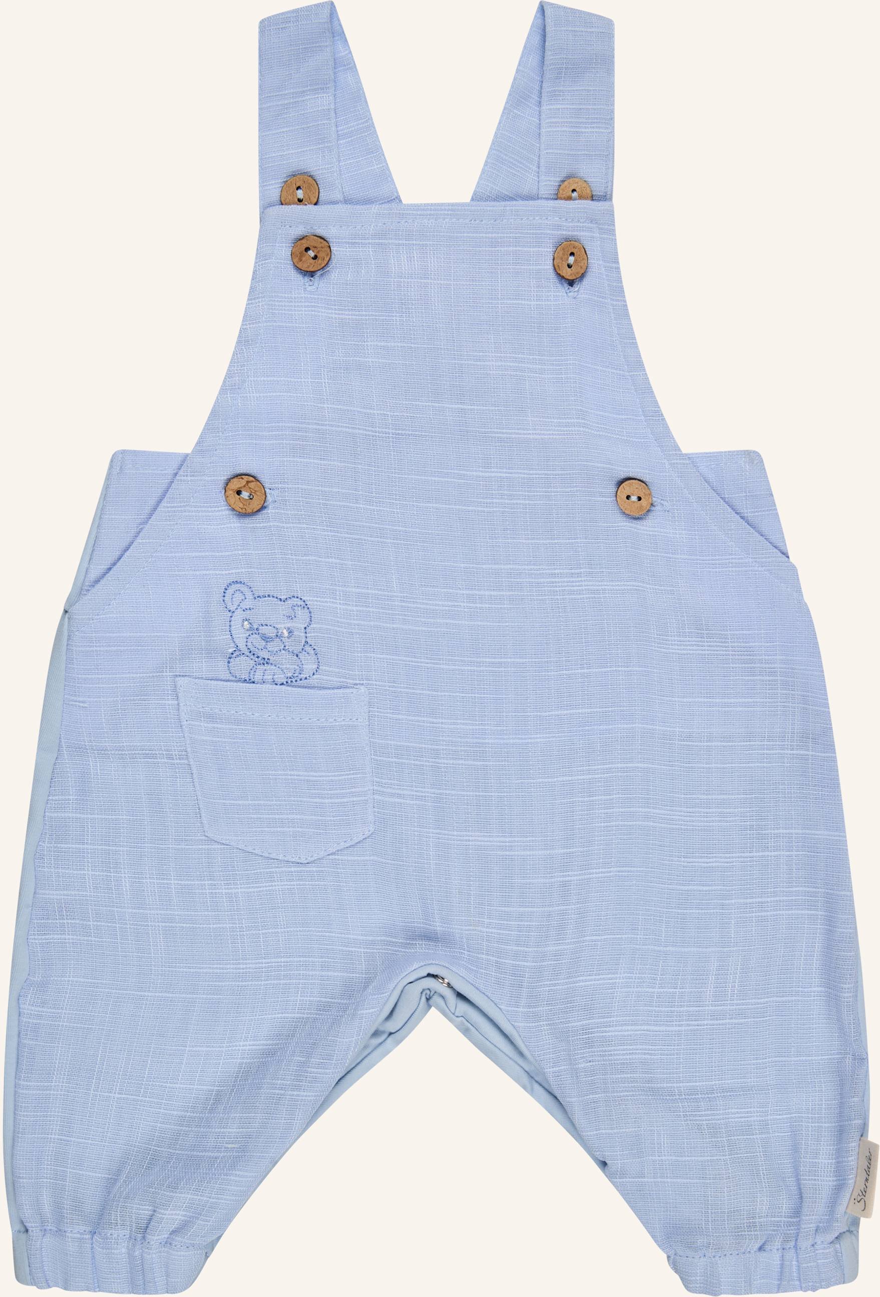 Sterntaler Latzhose Leinenoptik blau