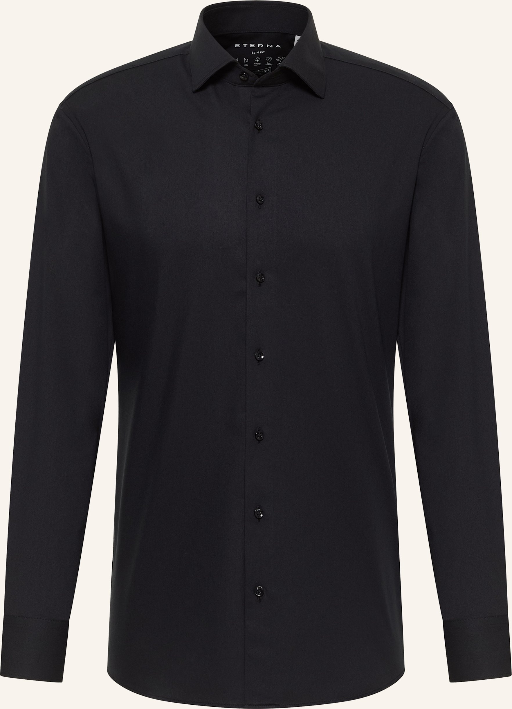 Eterna Hemd Slim Fit schwarz