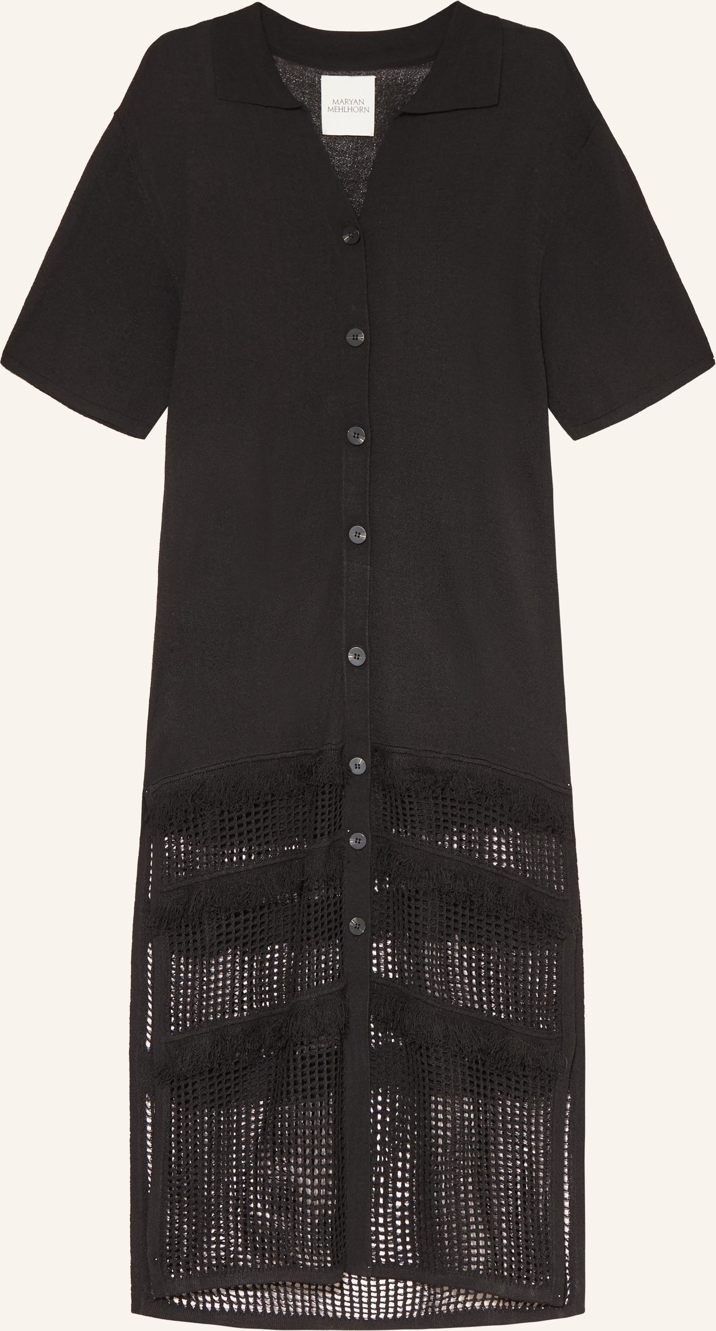 Maryan Mehlhorn Strandkleid Mit Lochspitze schwarz
