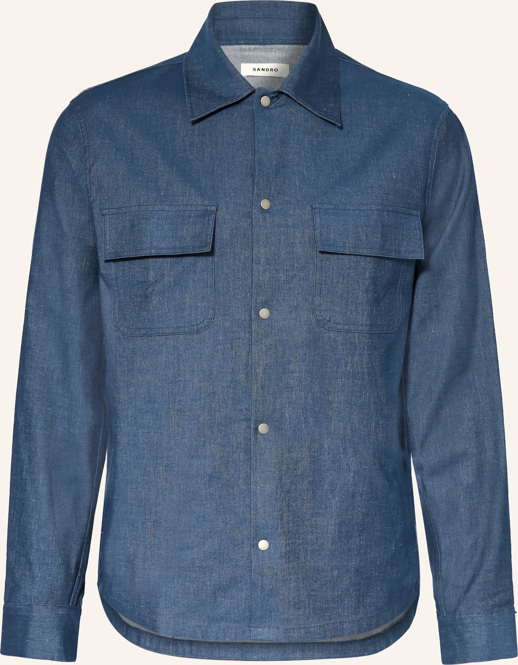 Sandro Jeanshemd Regular Fit blau