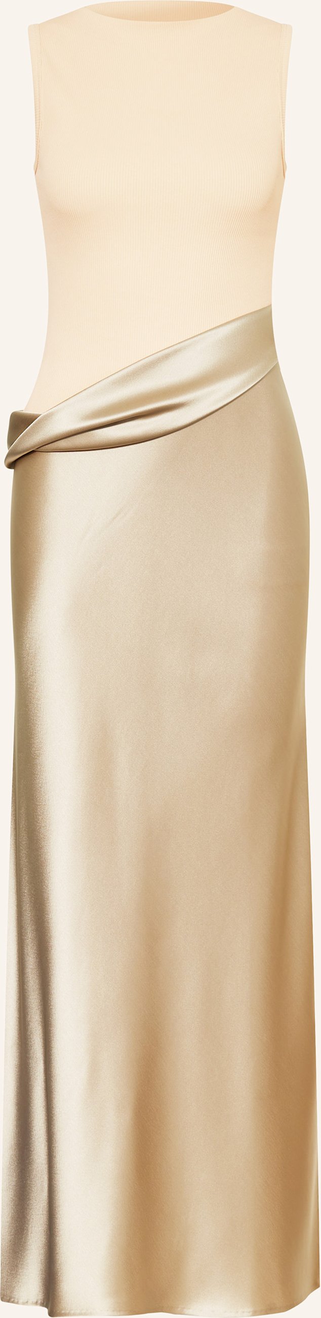 Nanushka Kleid Cobee Im Materialmix beige
