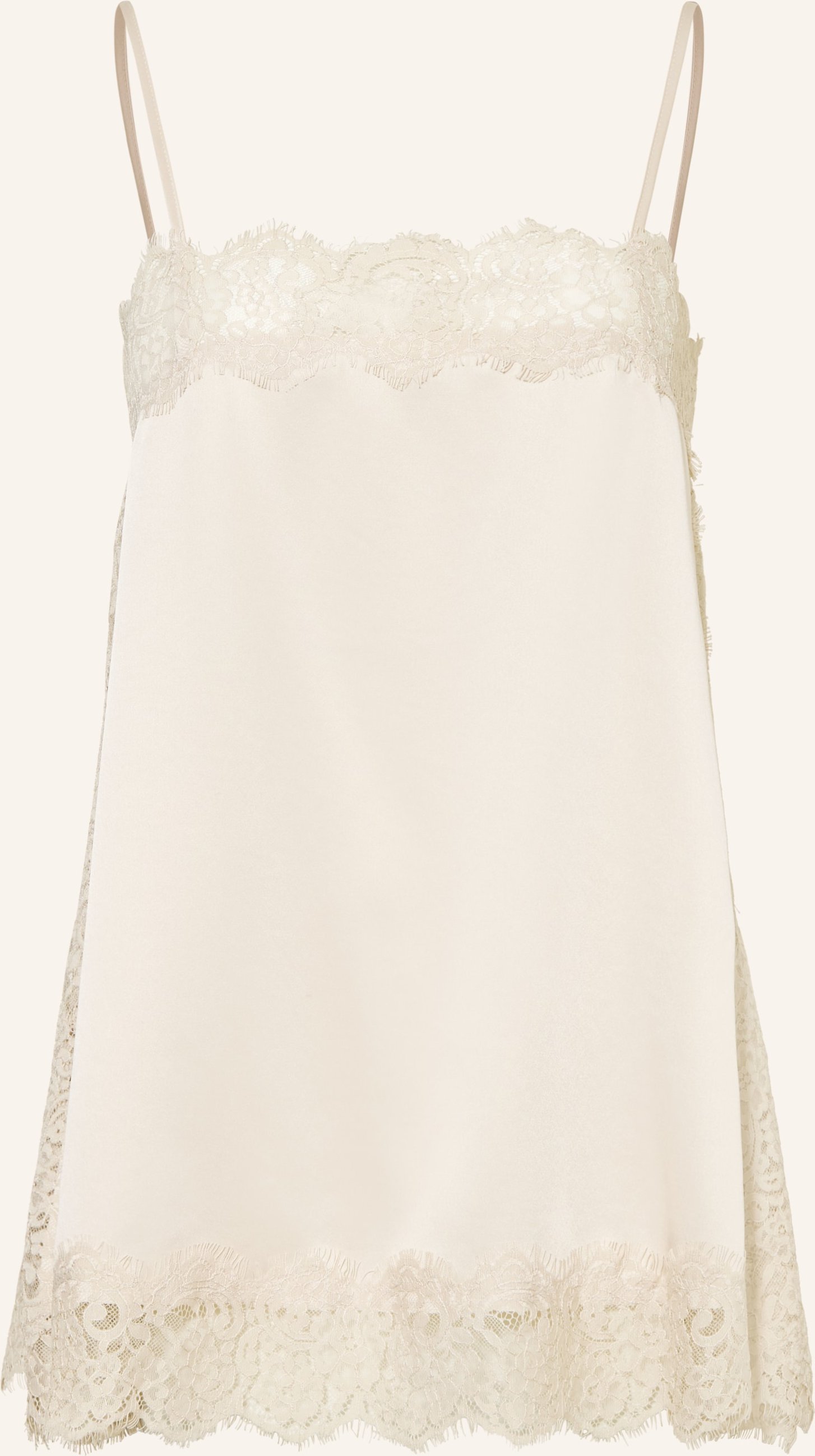 Darling Harbour Satintop Mit Spitze beige
