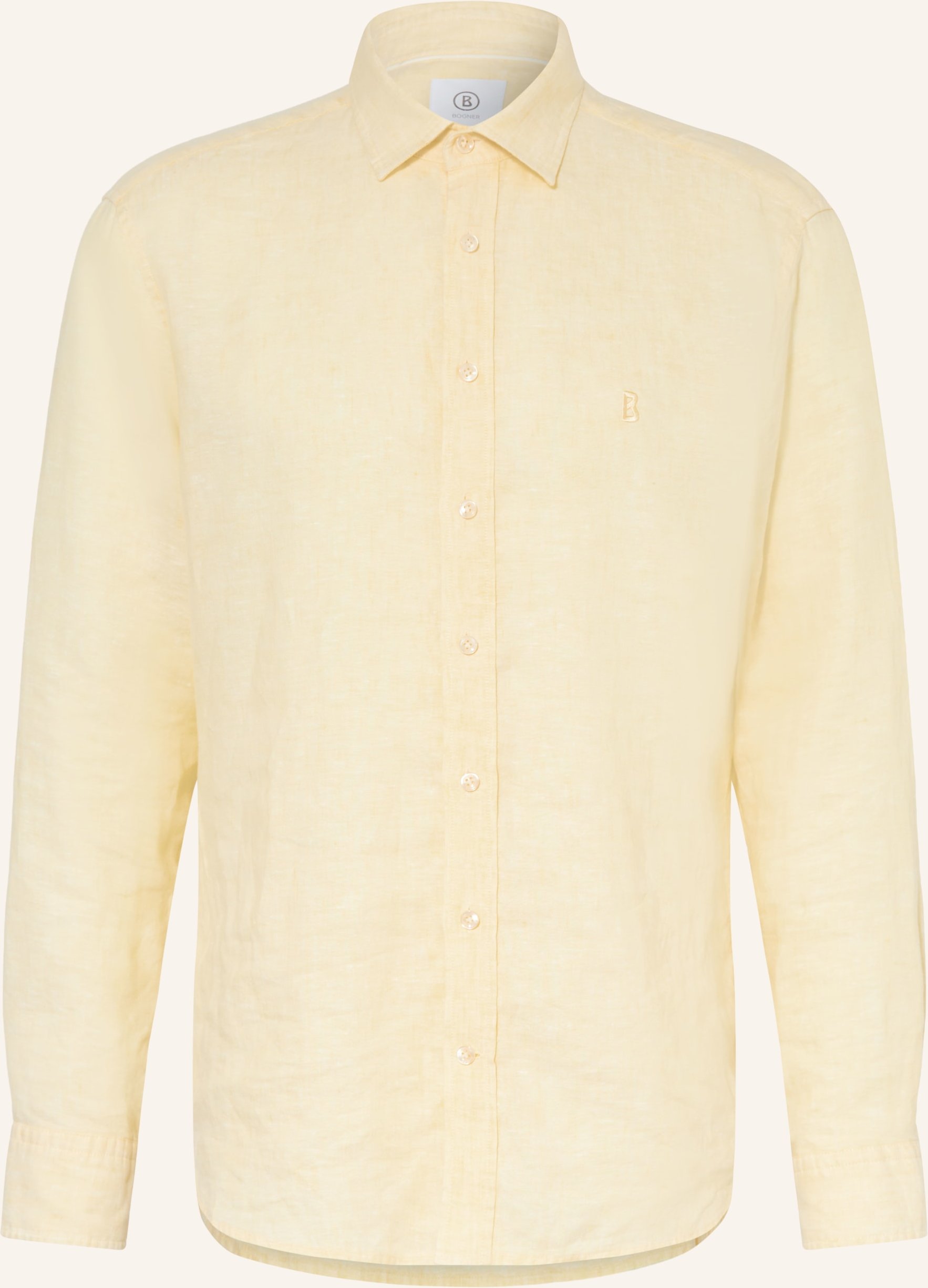 Bogner Leinenhemd Timi Regular Fit gelb