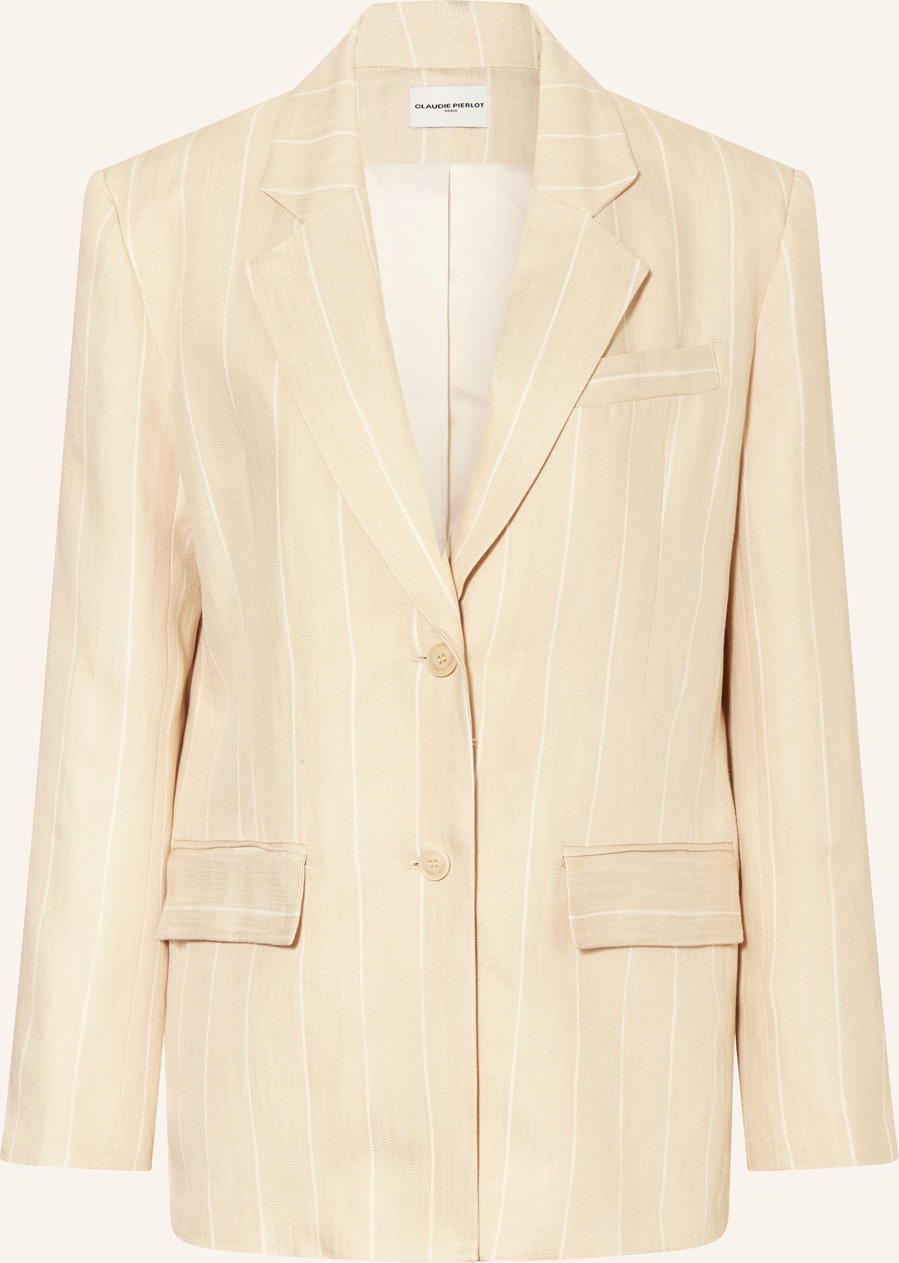 Claudie Pierlot Blazer Mit Leinen beige