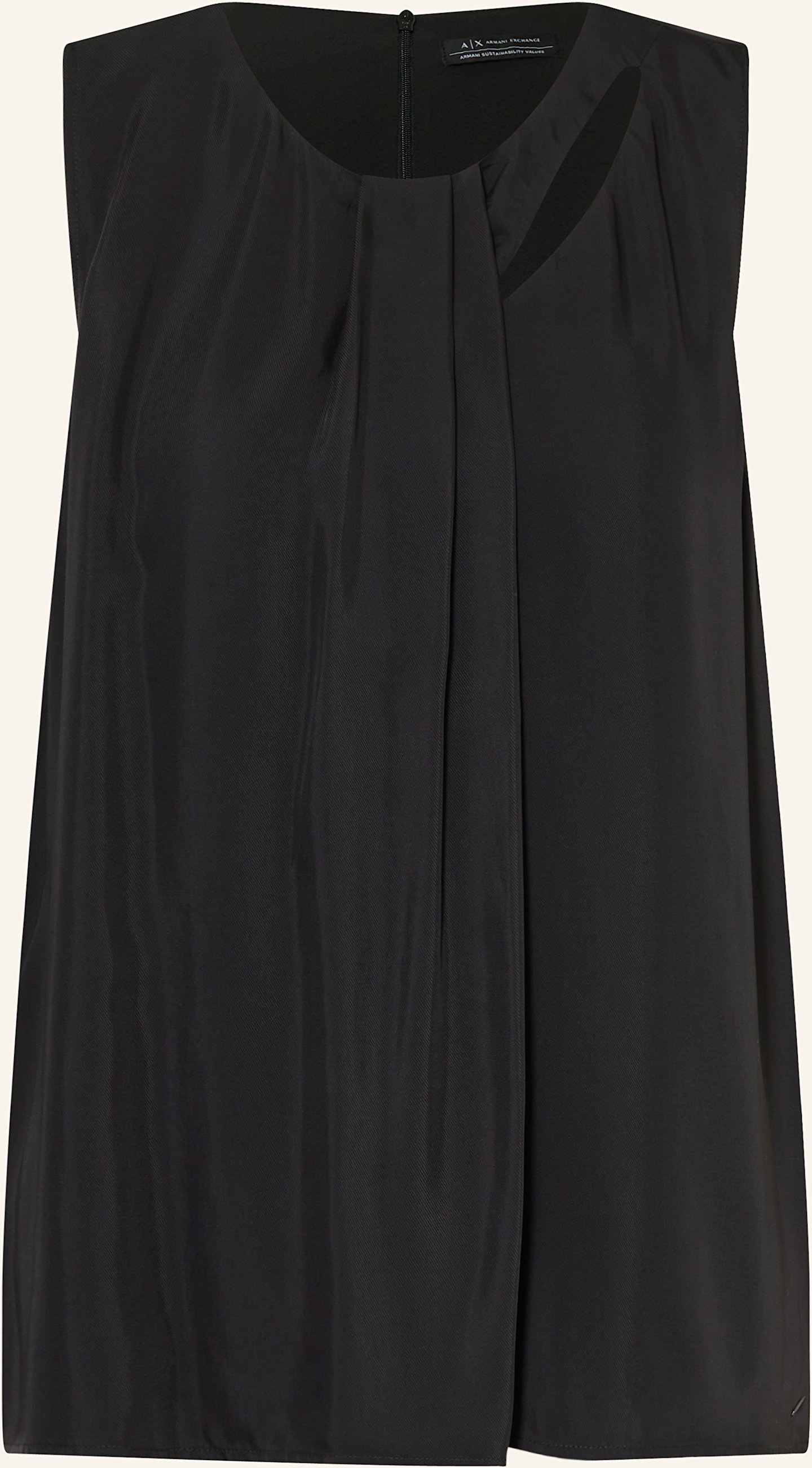 Armani Exchange Blusentop Aus Satin Mit Cut-Out schwarz