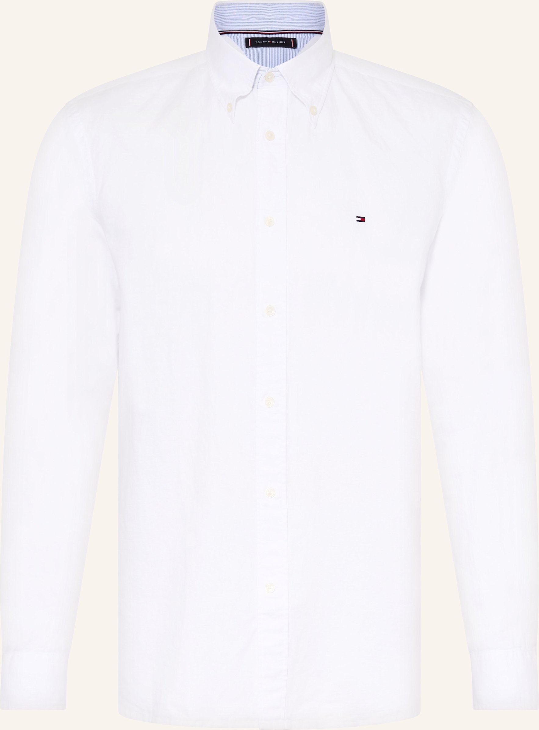 Tommy Hilfiger Hemd Comfort Fit Mit Leinen weiss