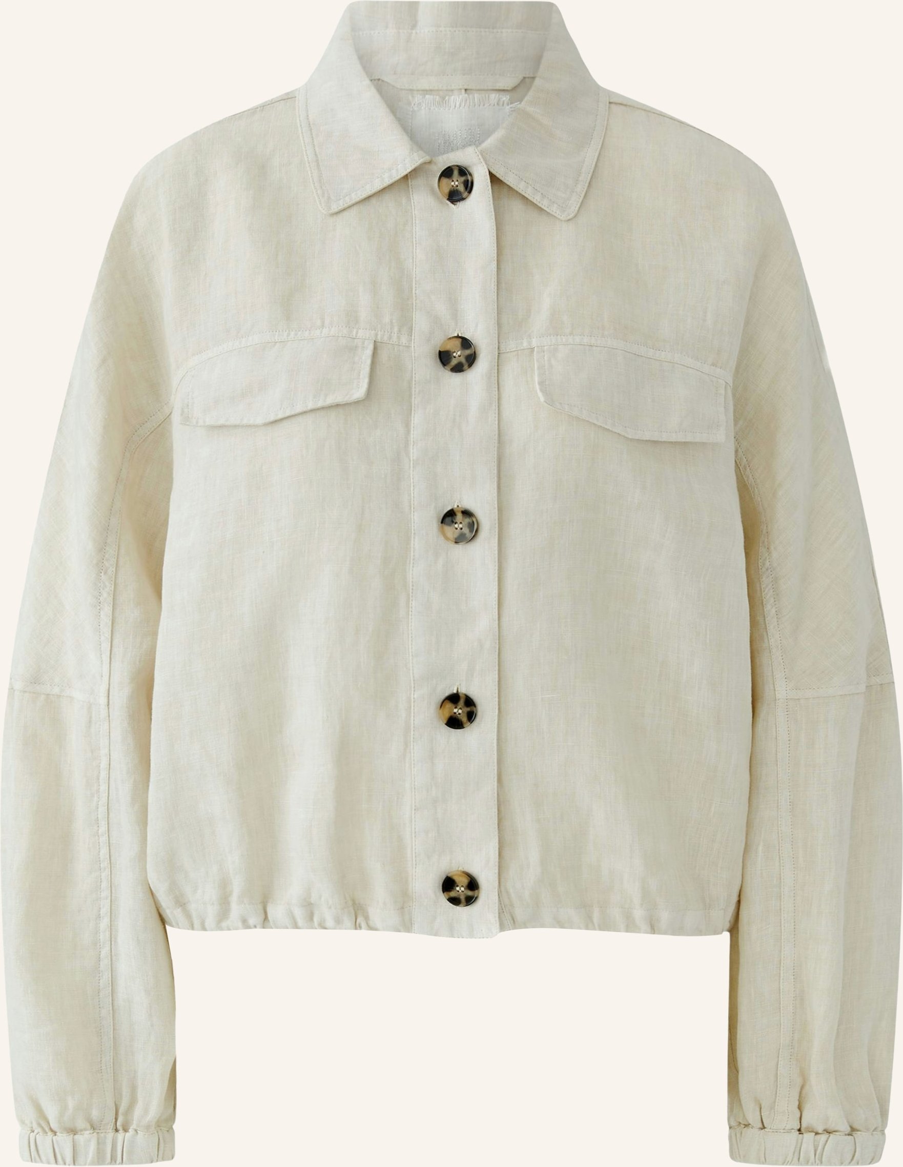 Oui Blouson Aus Leinen beige