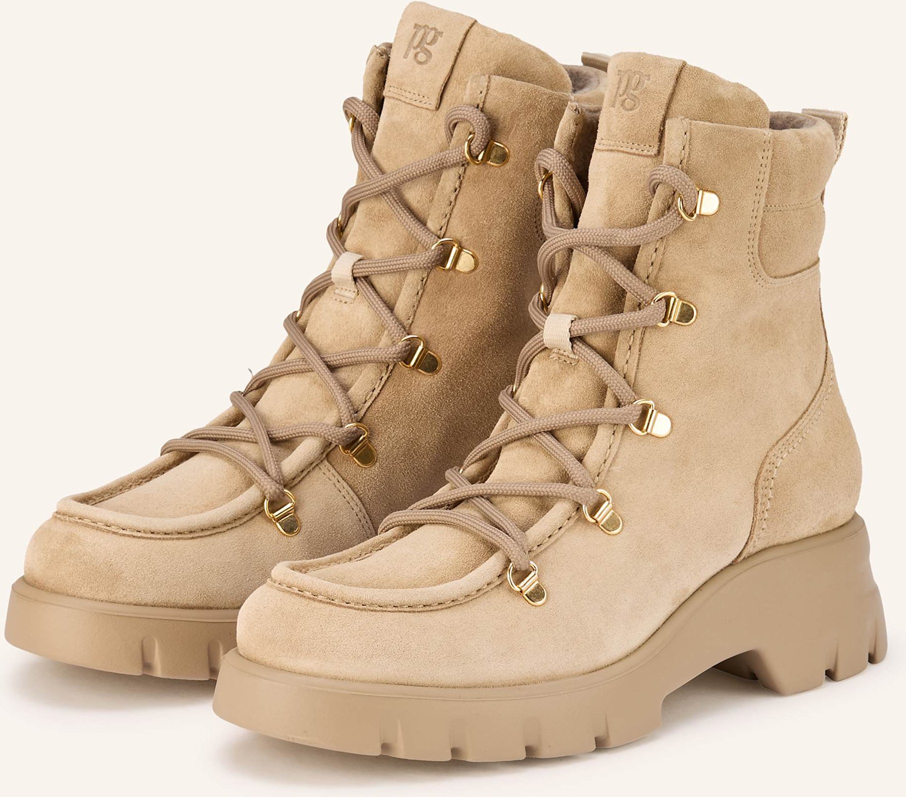 Paul Green Schnürstiefel beige