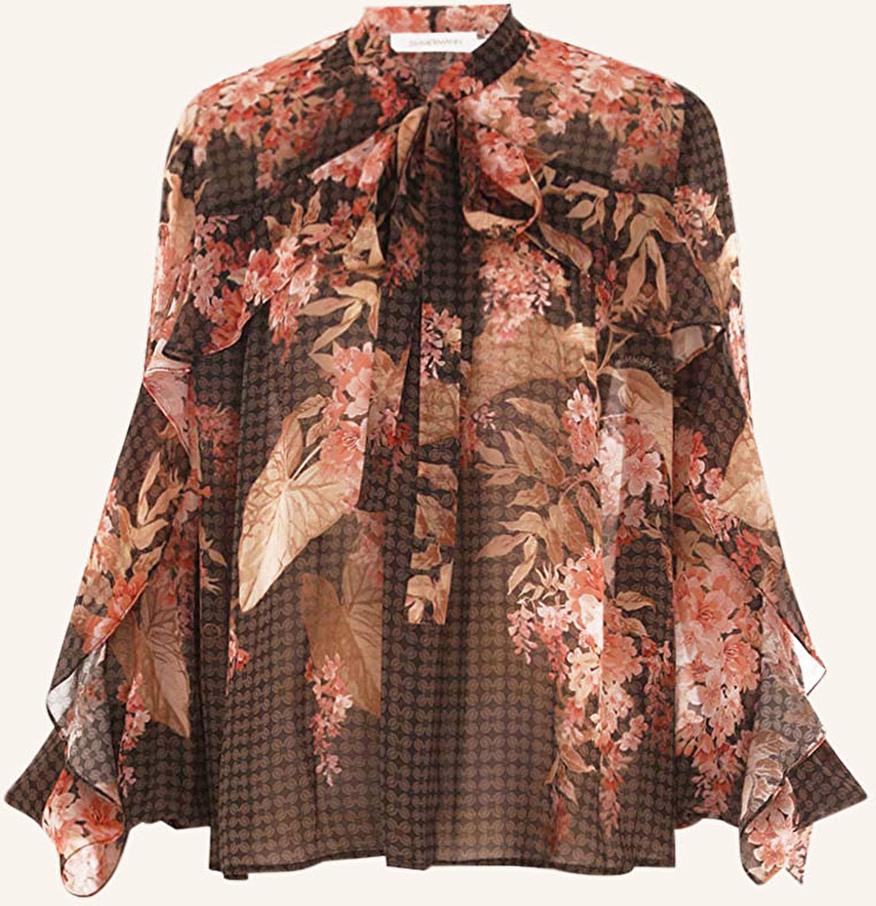 Zimmermann Schluppenbluse Mit Volants schwarz