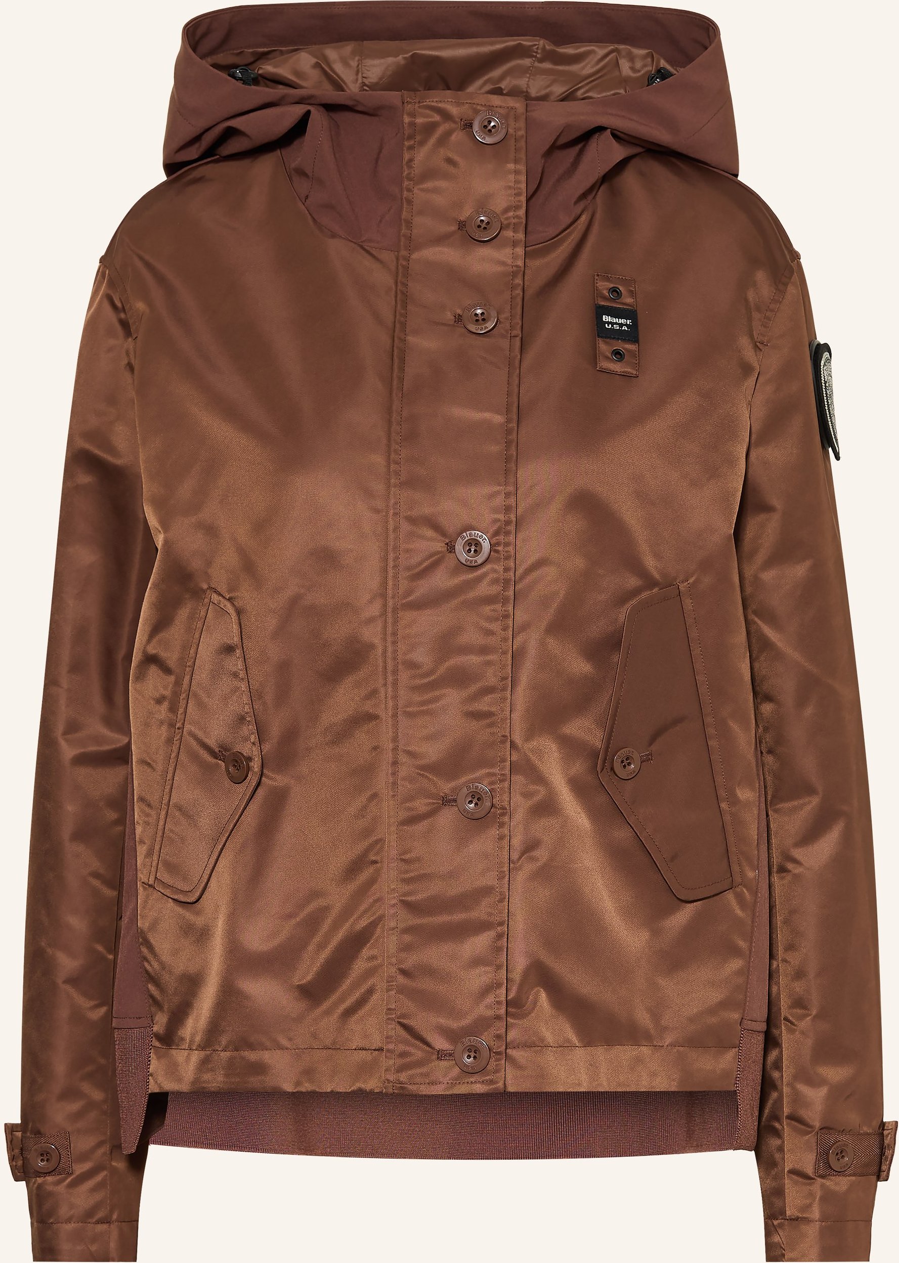 Blauer Jacke Marcella braun