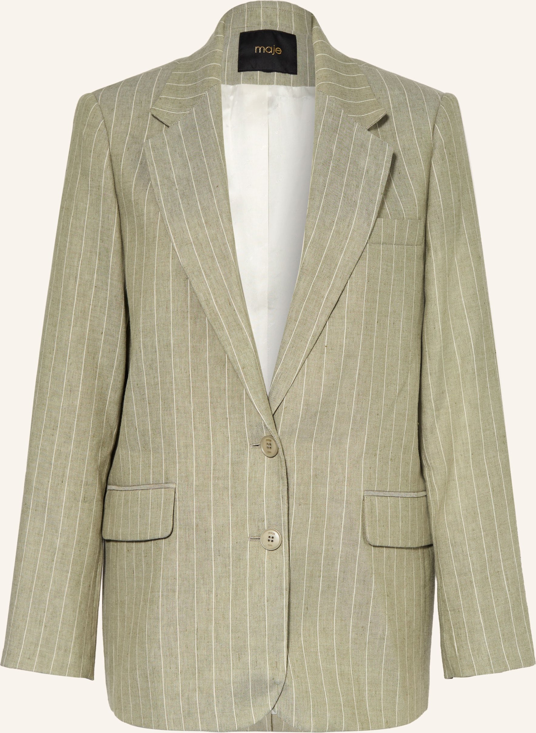 Maje Blazer Mit Leinen gruen