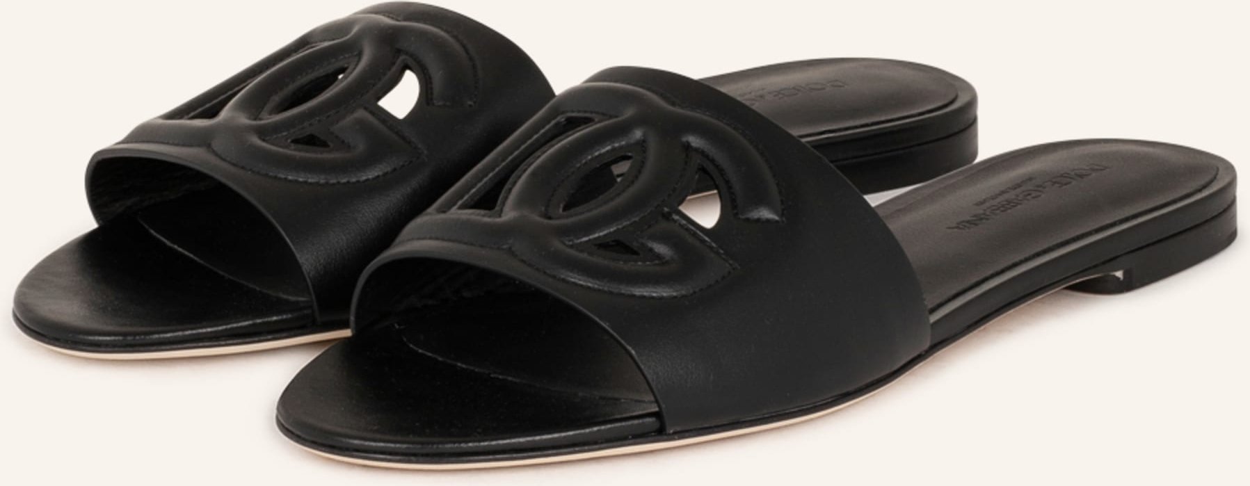 Dolce & Gabbana Pantoletten schwarz