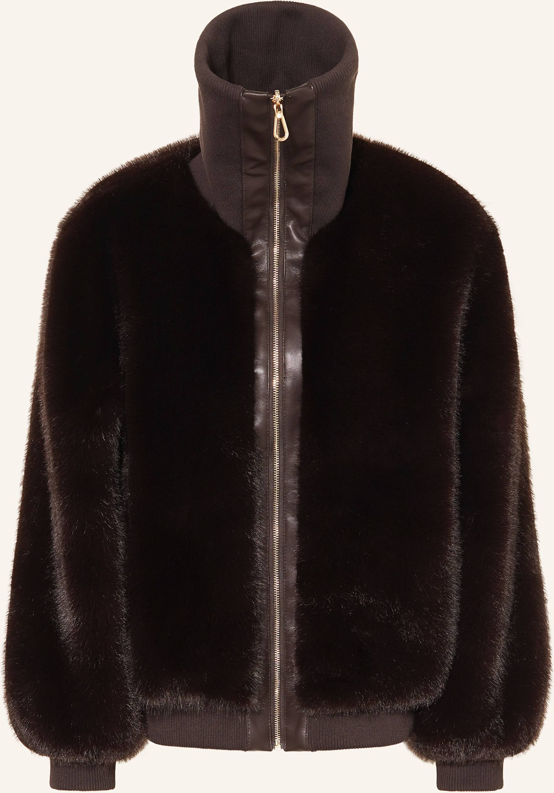 Sandro Kunstpelz-Jacke braun