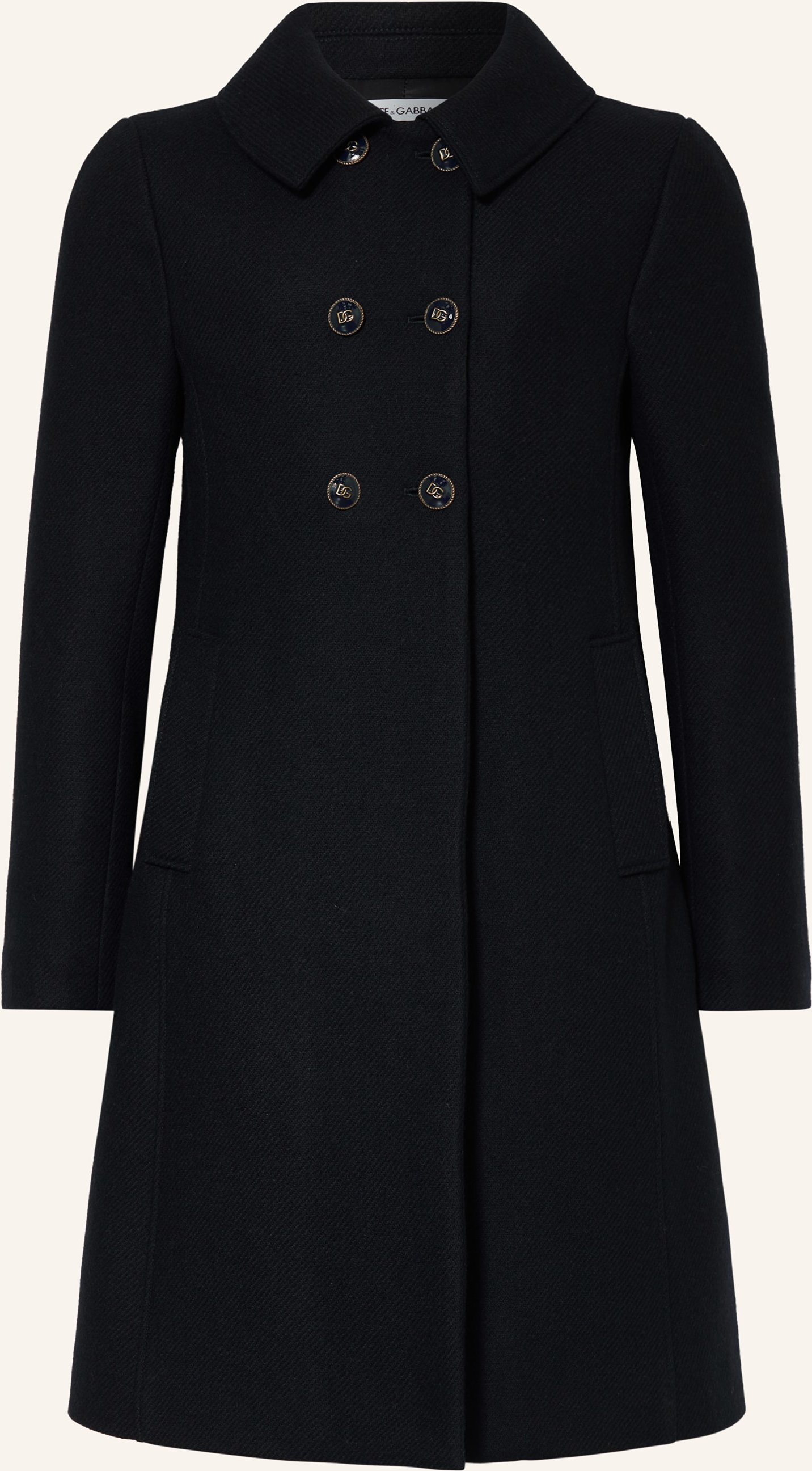 Dolce & Gabbana Wollmantel schwarz