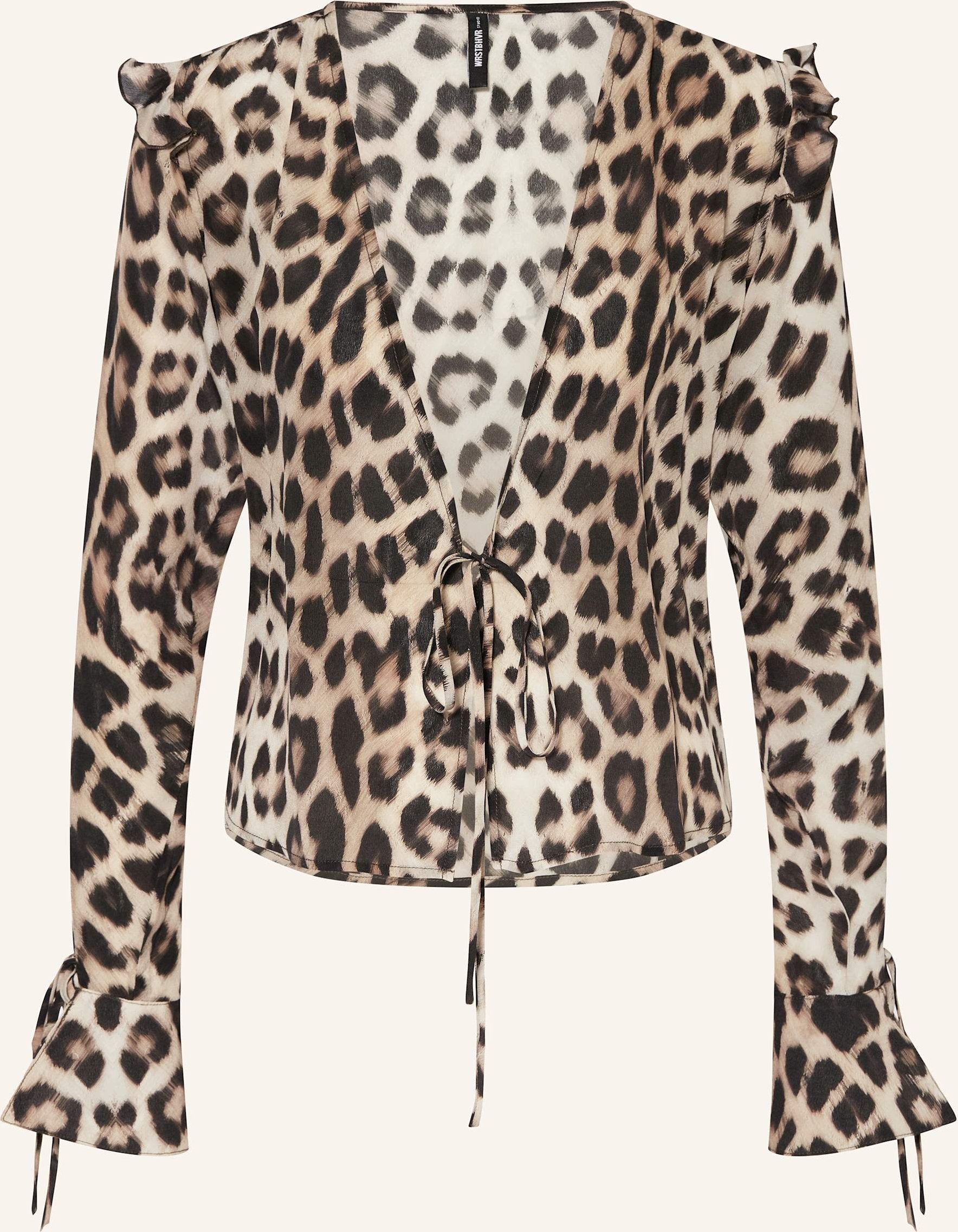 Wrstbhvr Bluse Omba Mit Volants Aus Seide braun