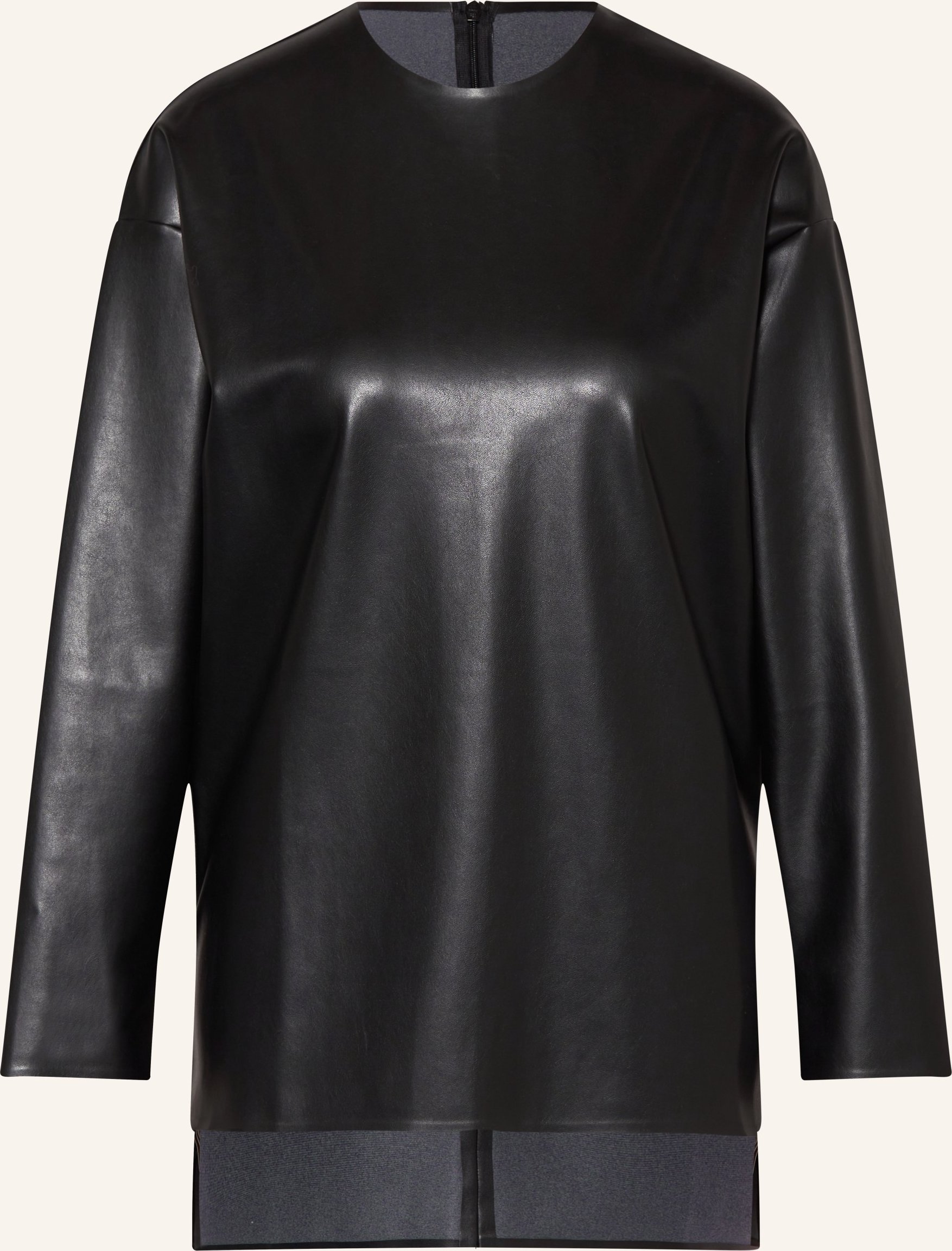 Wolford Shirt In Lederoptik Mit 3/4-Arm schwarz