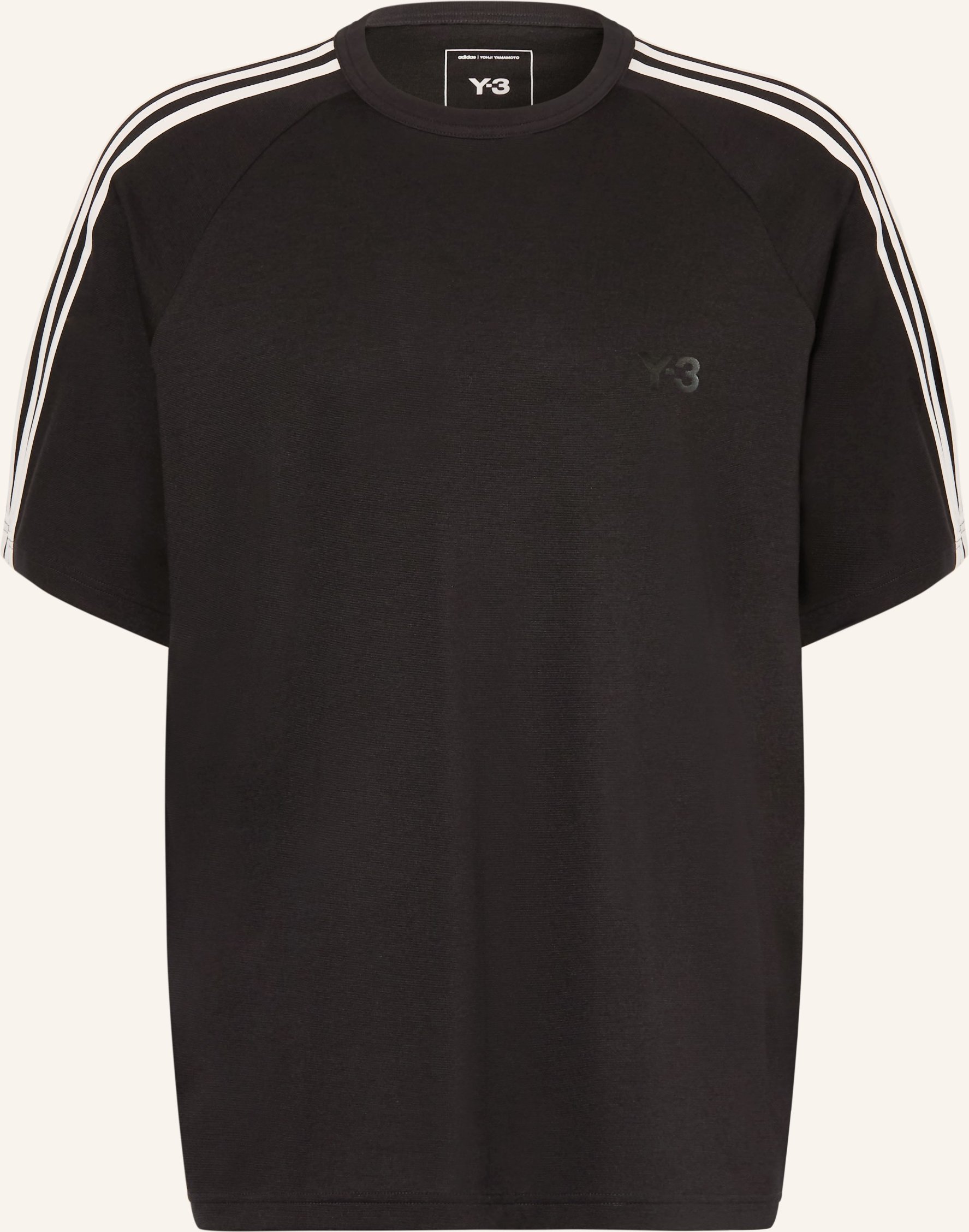 Y-3 T-Shirt Mit Galonstreifen schwarz