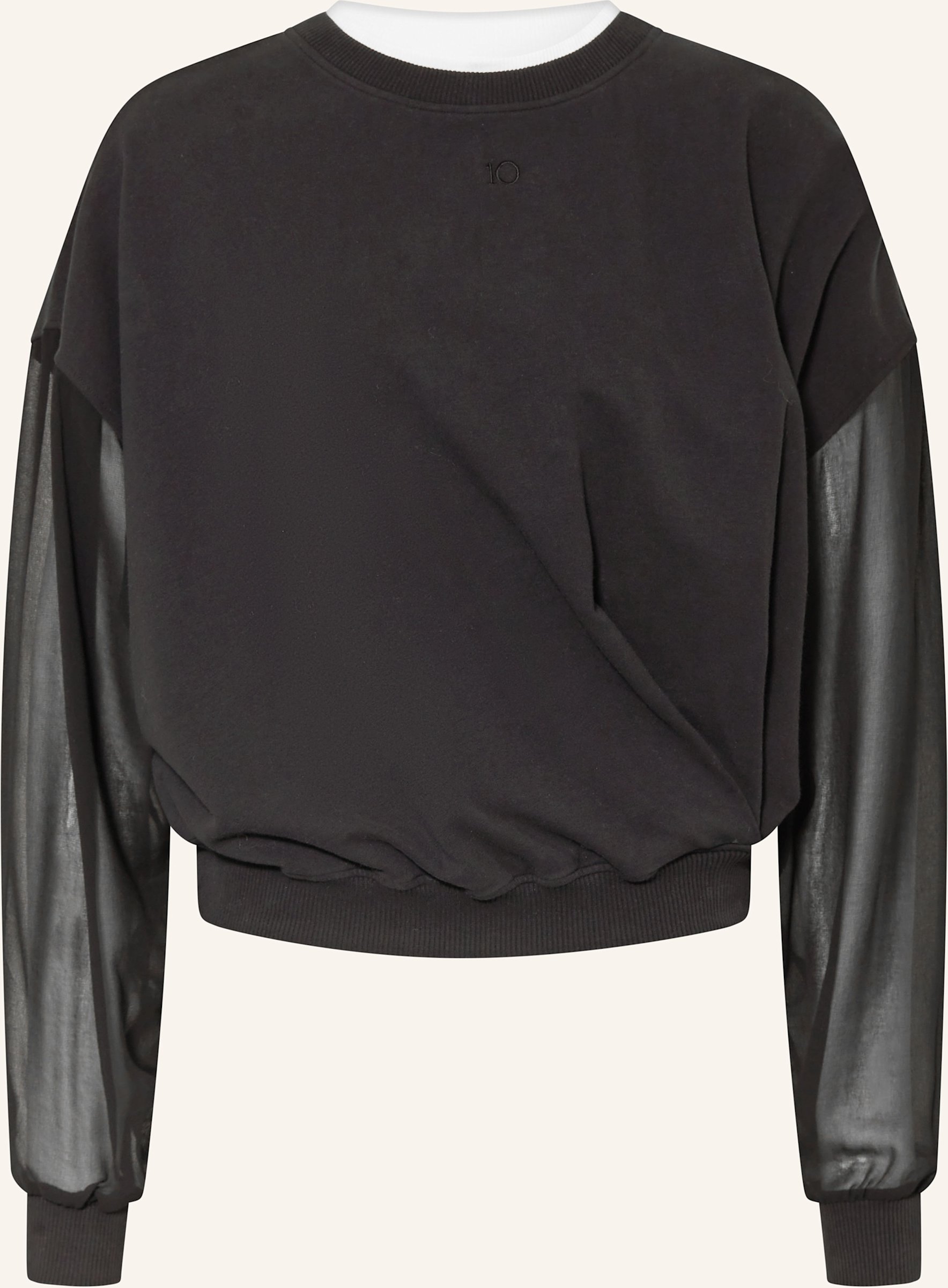 10days Sweatshirt Im Materialmix schwarz