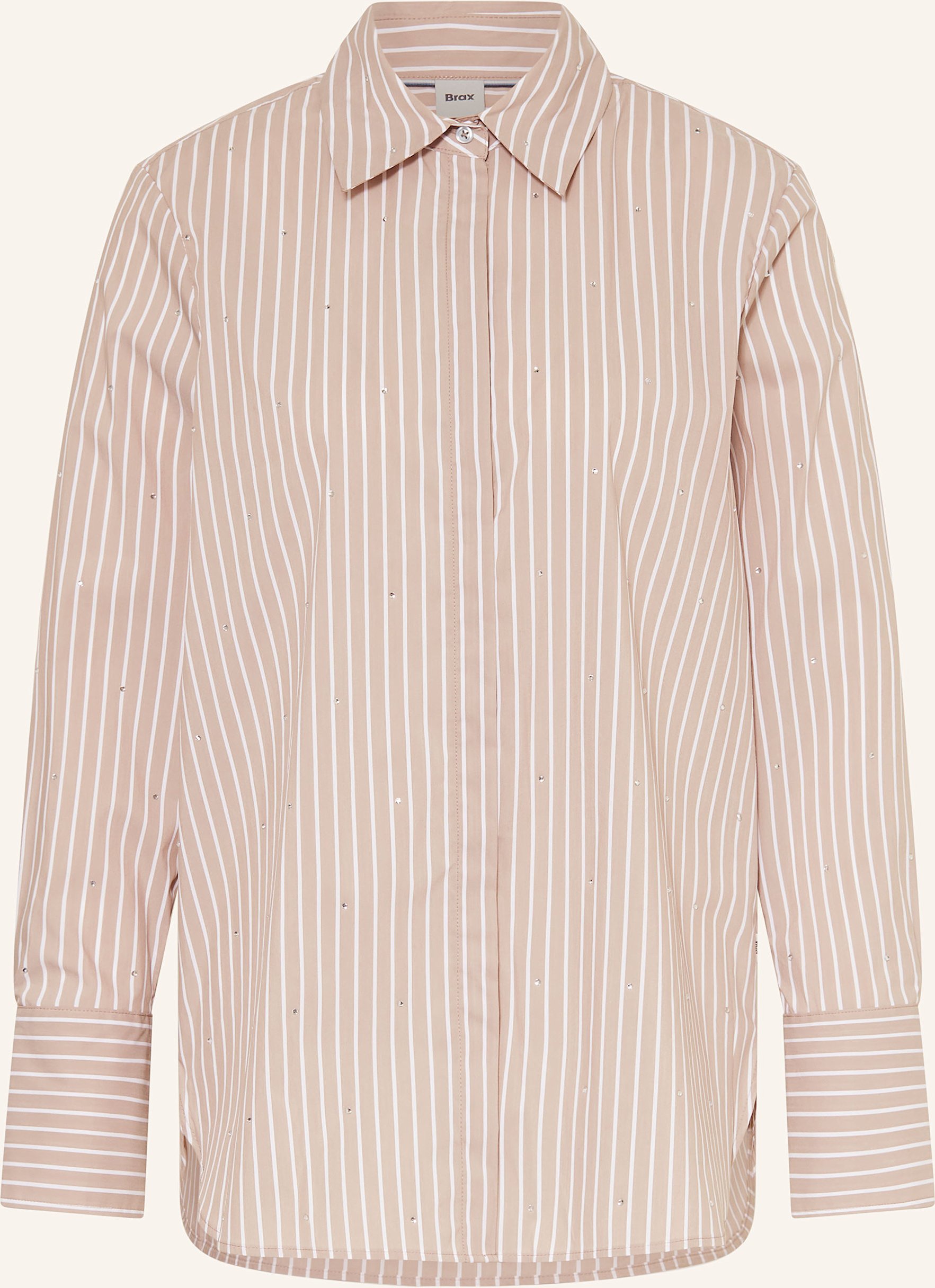 Brax Hemdbluse Viki Mit Schmucksteinen beige