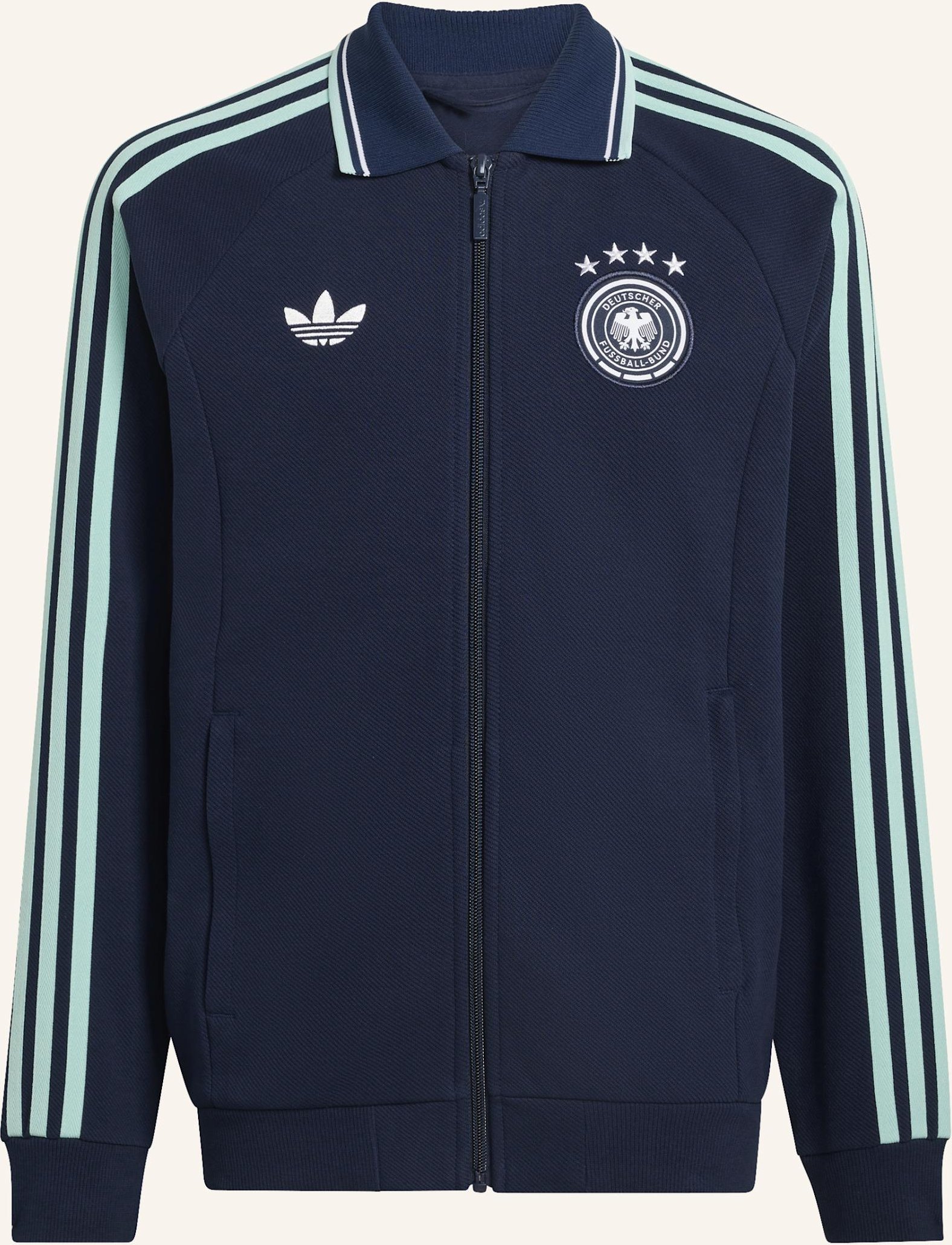 Adidas Deutschland Anthem Kids Auswärtsjacke blau