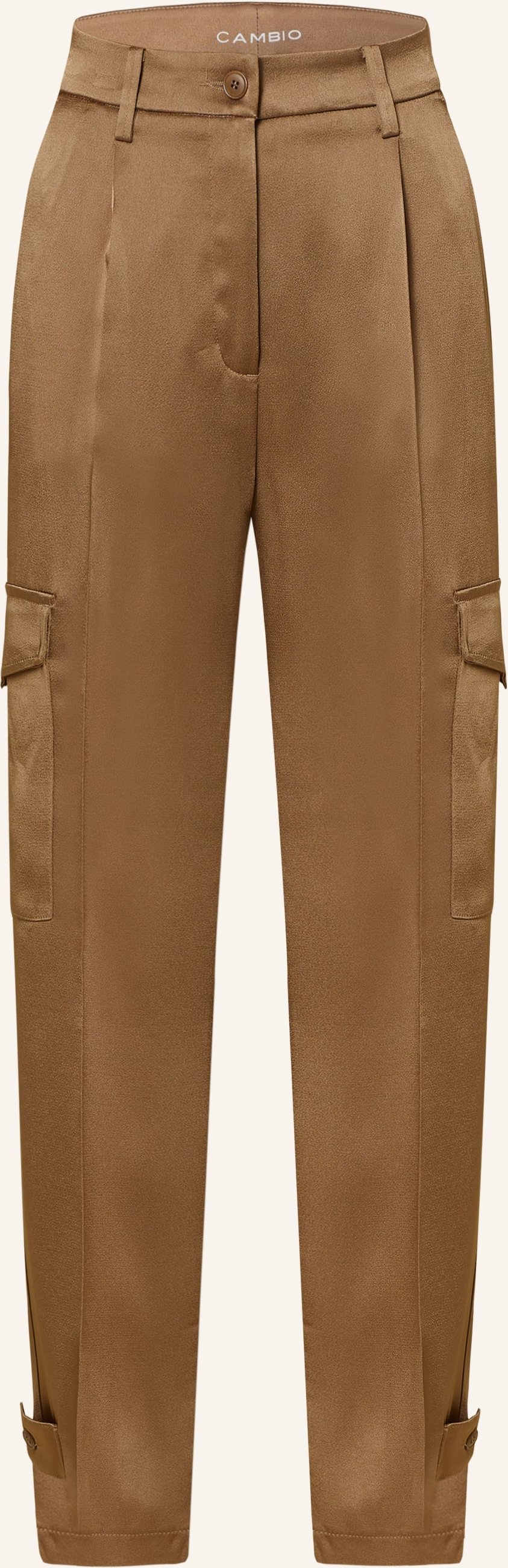 Cambio Cargohose Koko Aus Satin beige