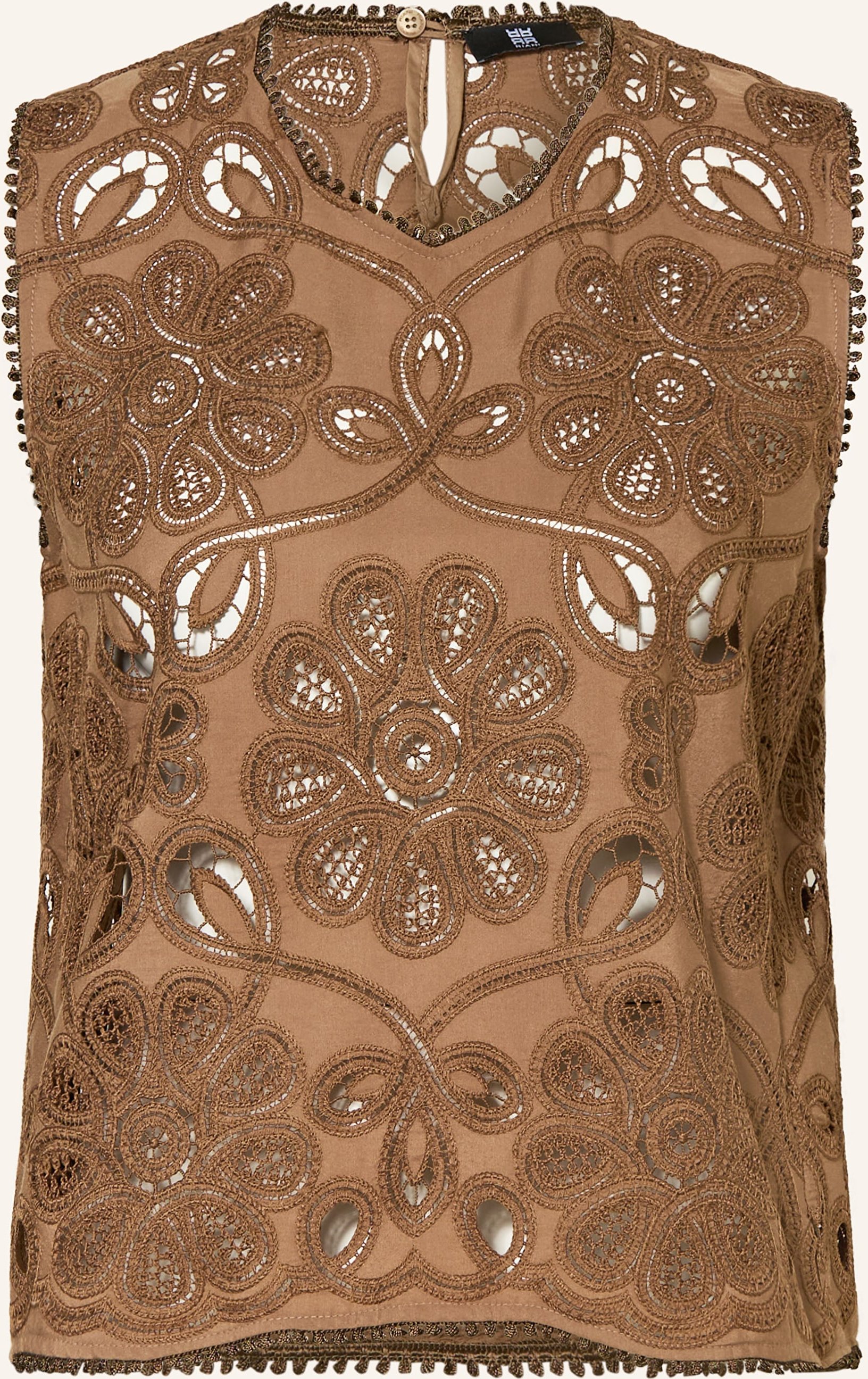 Riani Top Aus Lochspitze braun