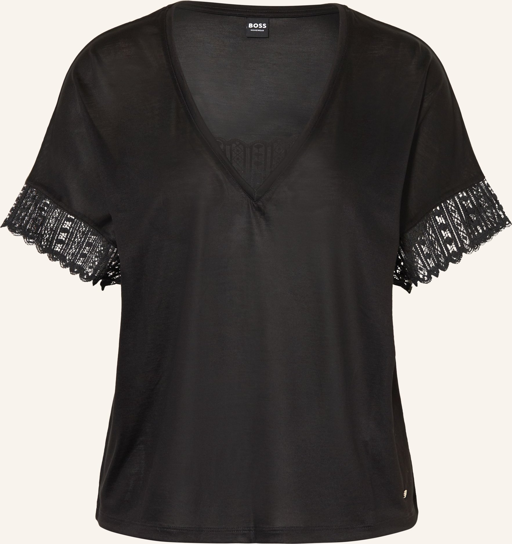 Boss Schlaftop Guipure schwarz